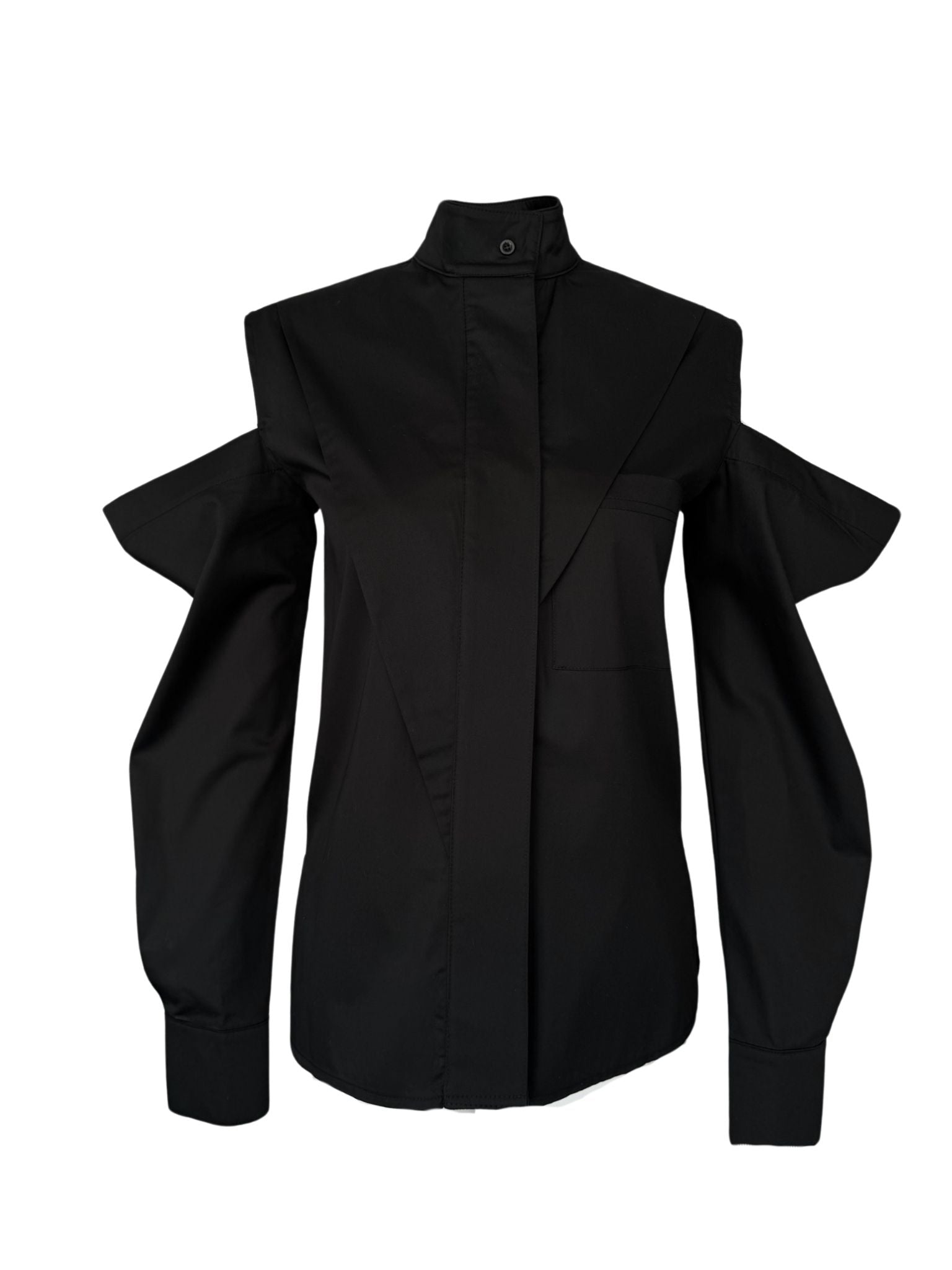 EMMA OFF-SHOULDER SHIRT BLACK