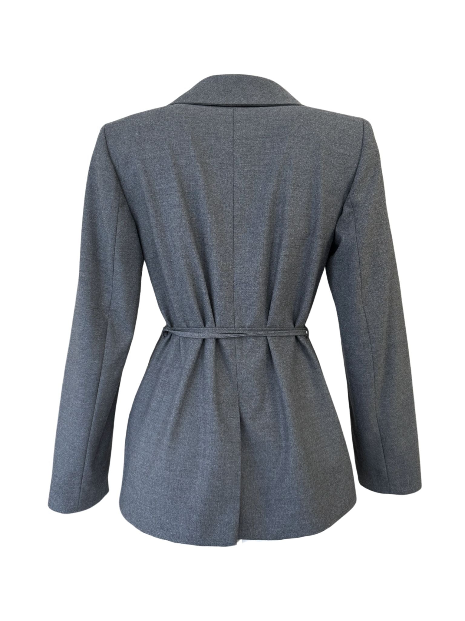 BELTED JACKET GREY