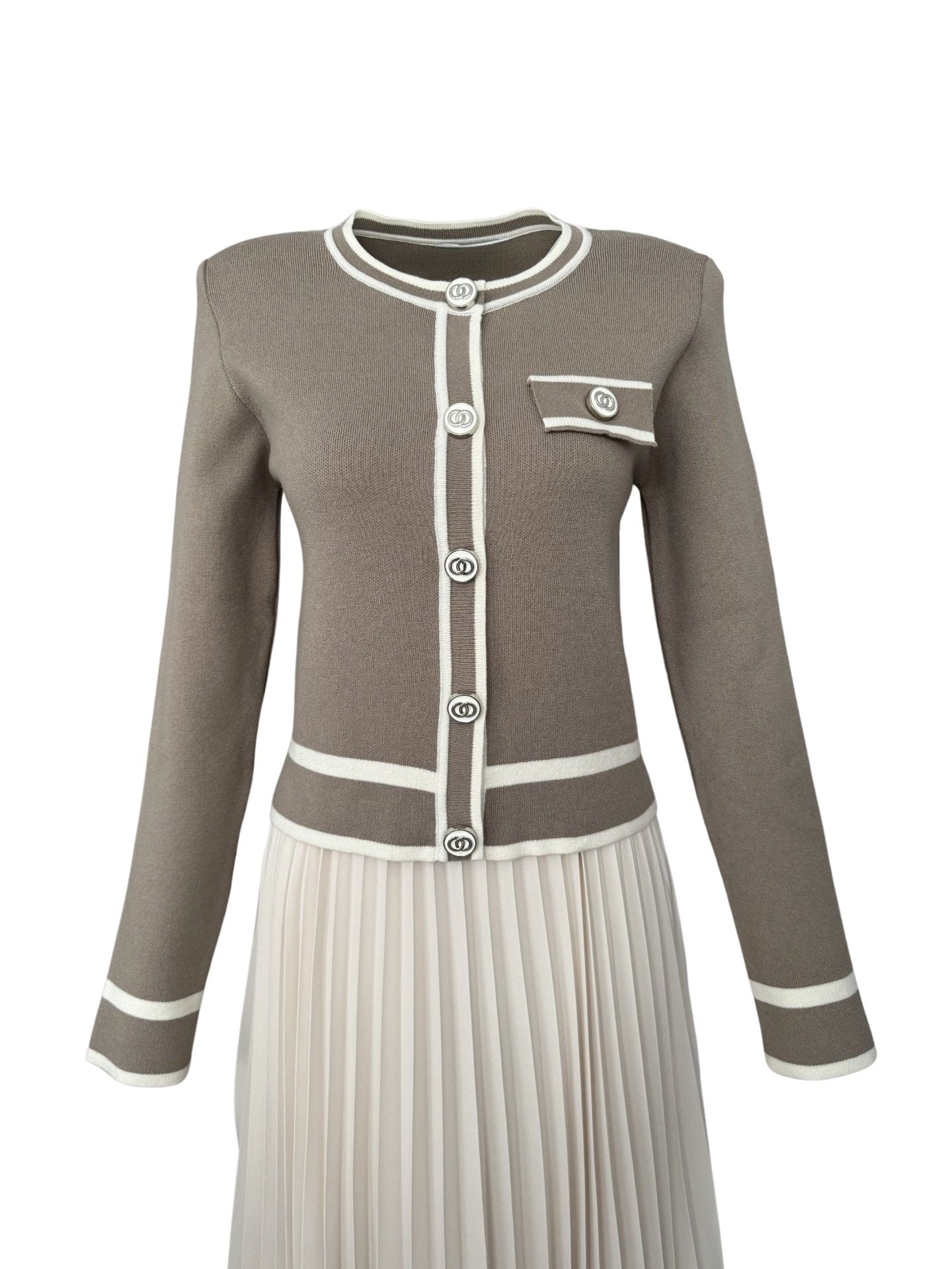 KNIT WITH JACKET SET MINK