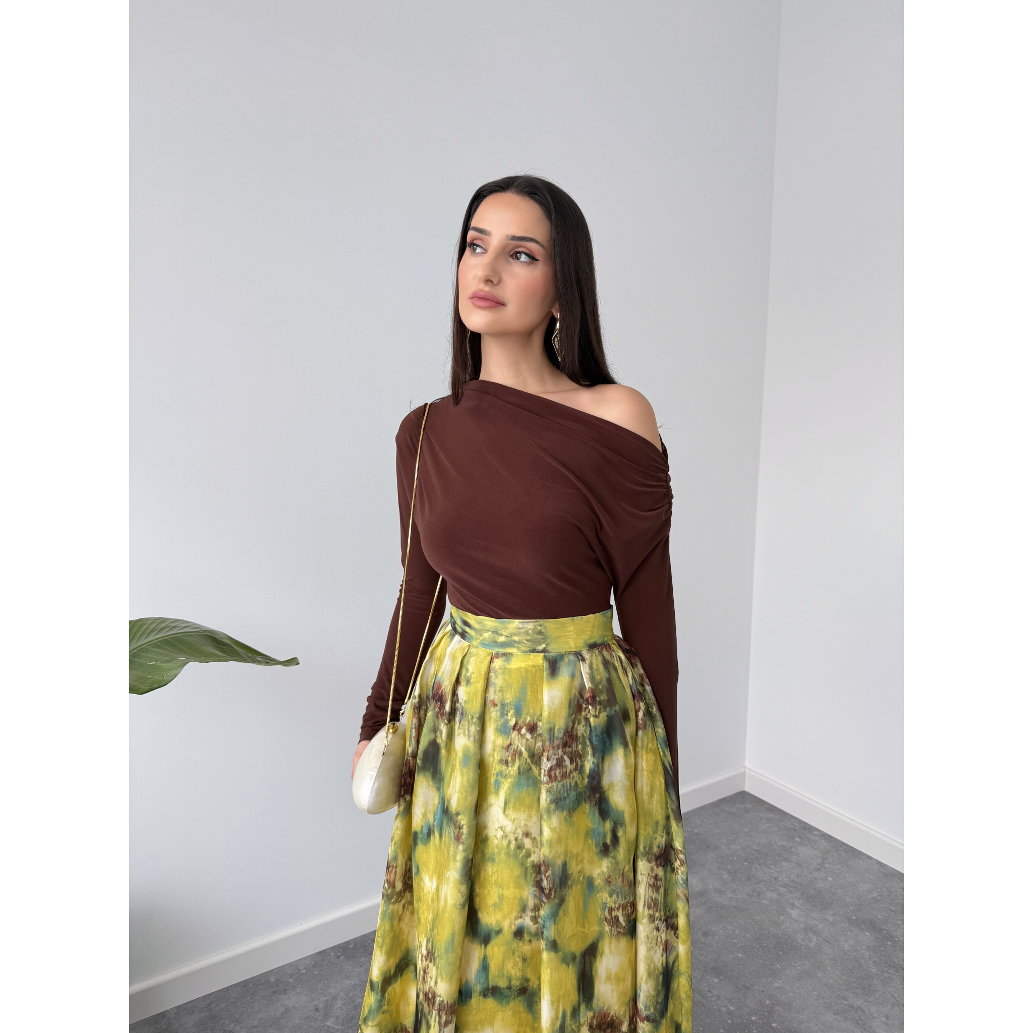 ORGANZA TULLE TIE-DYE PATTERN SKIRT