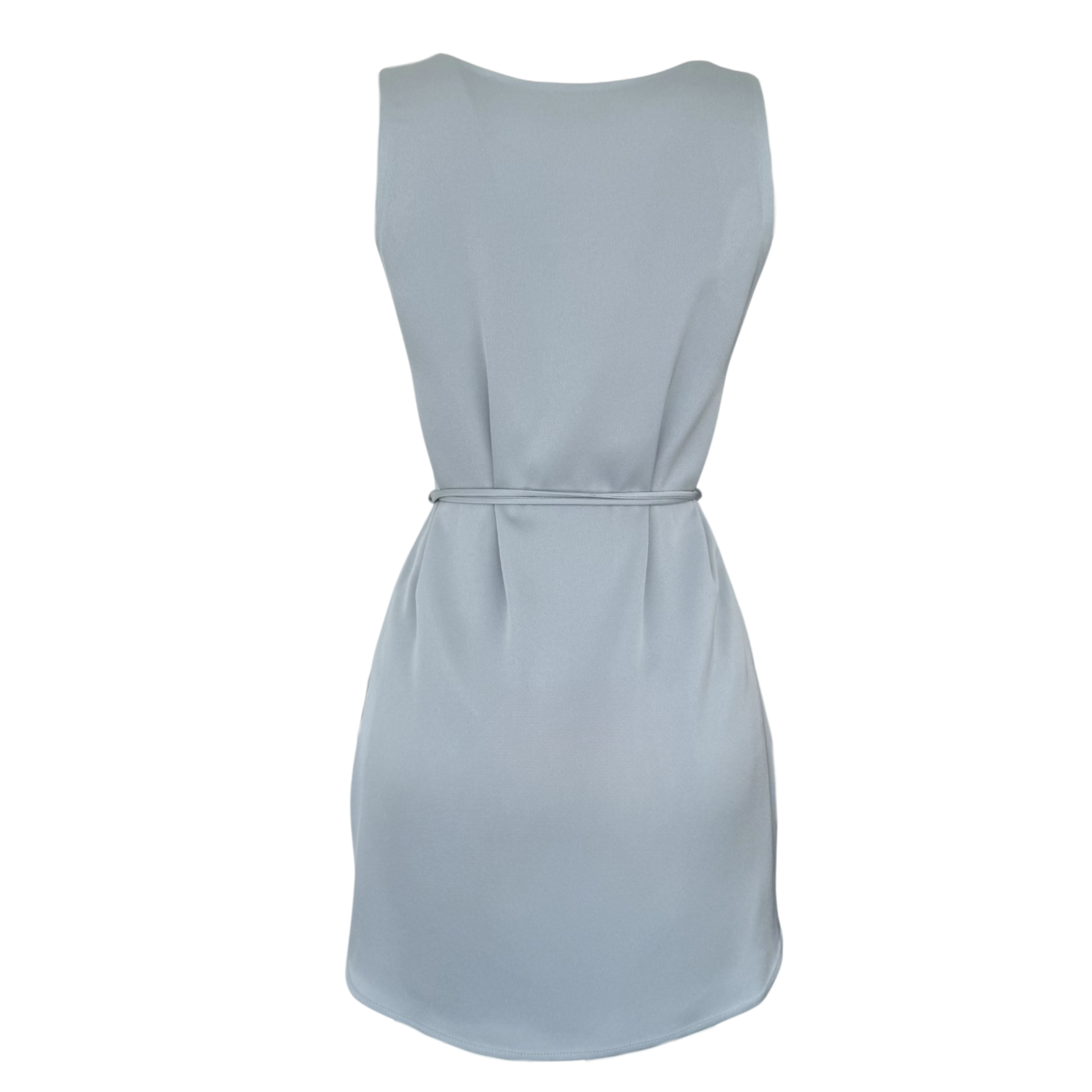 SLEEVELESS COTTON SATIN SET LIGHT BLUE