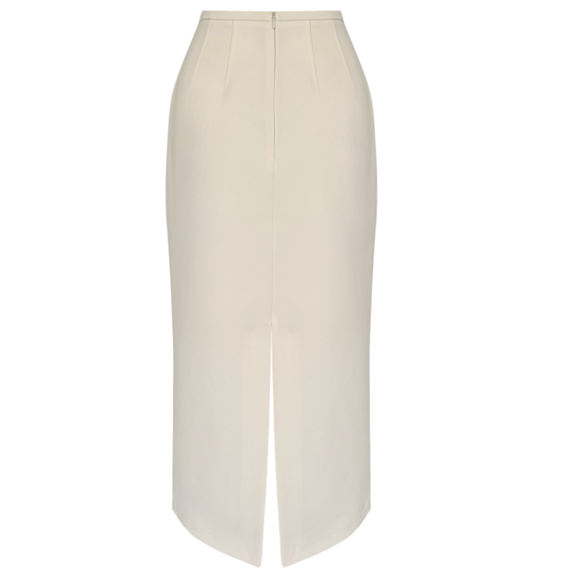 MONICA SLIT DETAIL PENCIL SKIRT ECRU