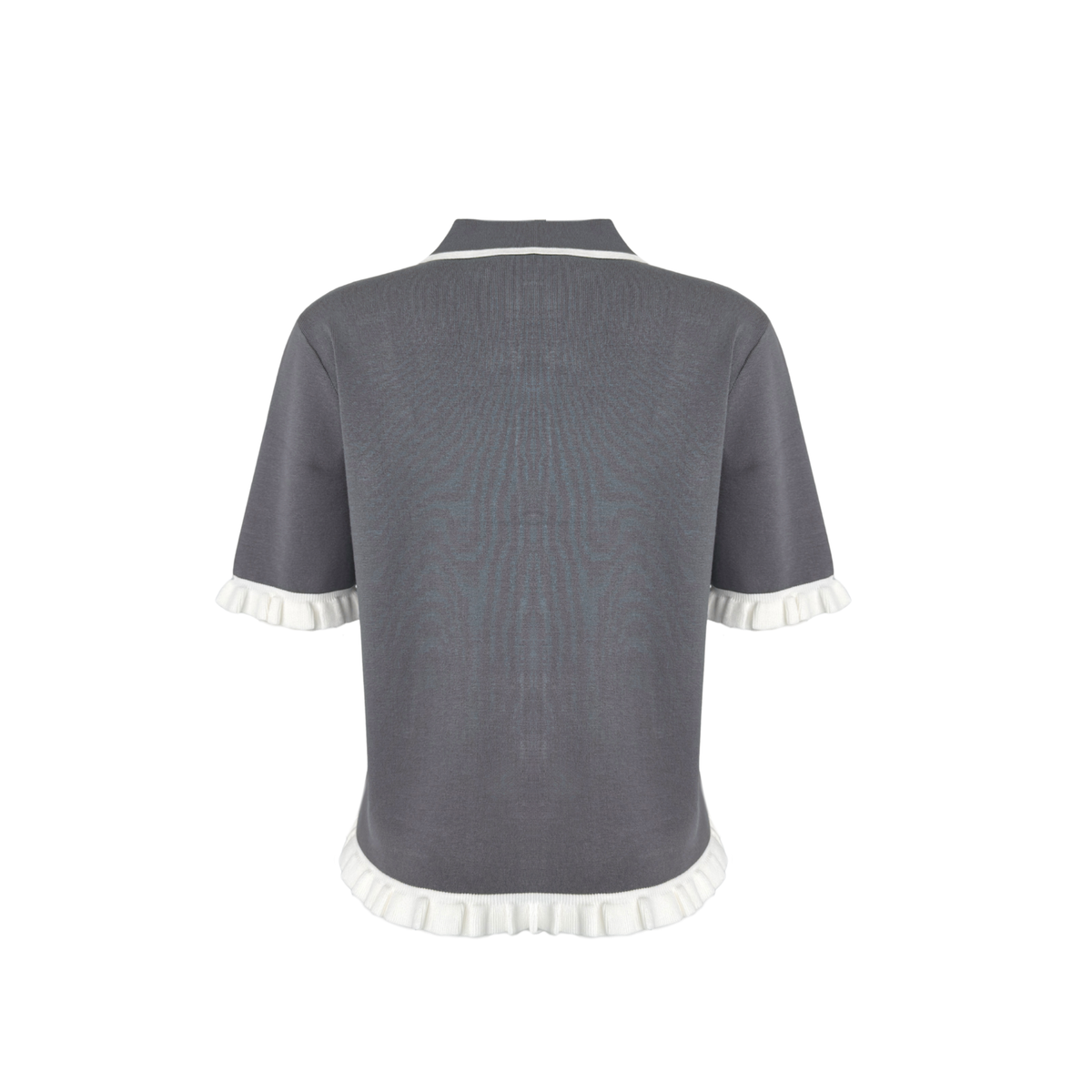LOLA PEARL BUTTONS KNIT GREY