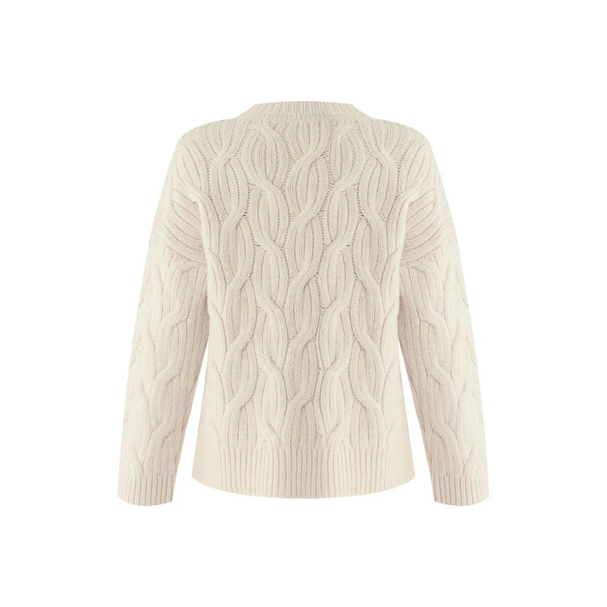 PEARL EMBROIDERED REGULAR KNIT ECRU