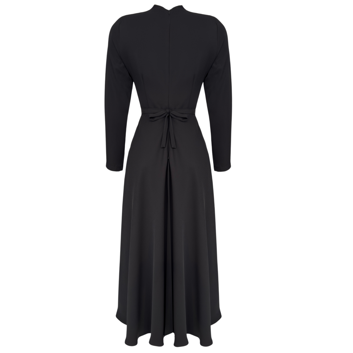 FLORAL EMBROIDERED MAXI LENGTH DRESS BLACK