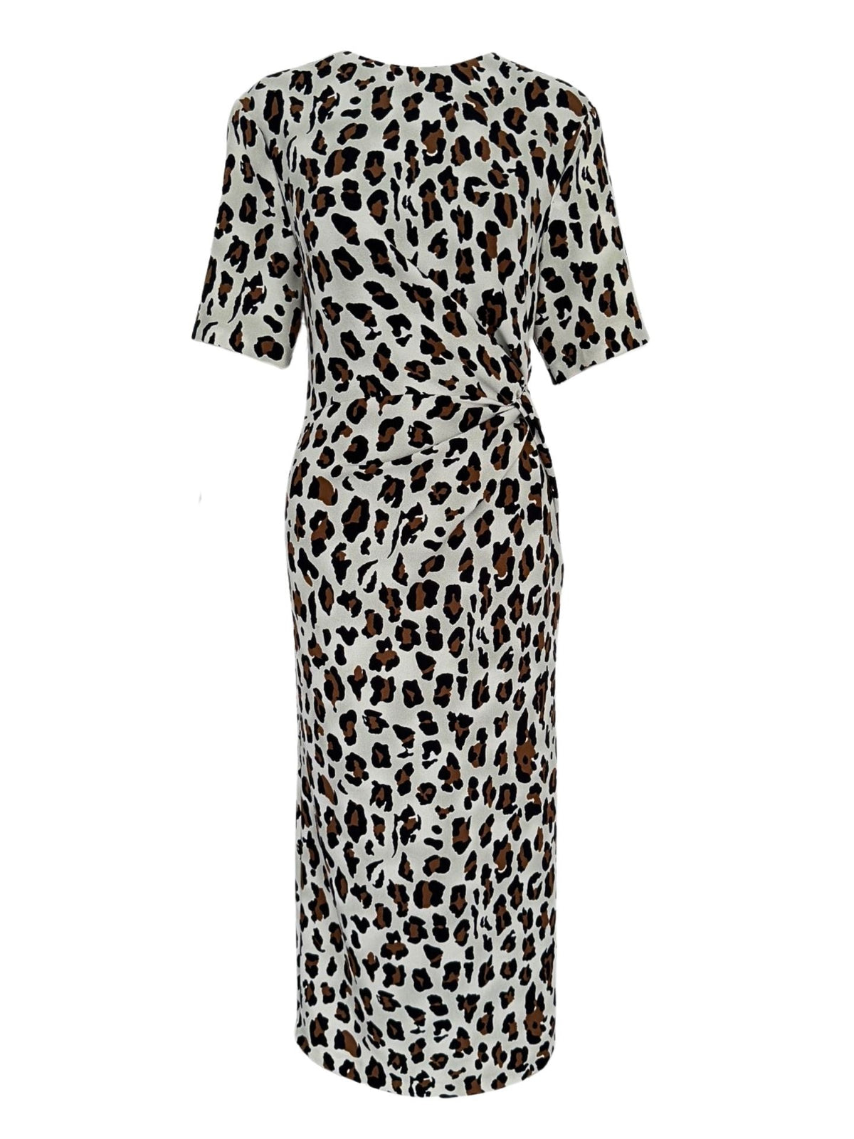 KNOT WAIST DETAIL LEOPARD PRINT DRESS