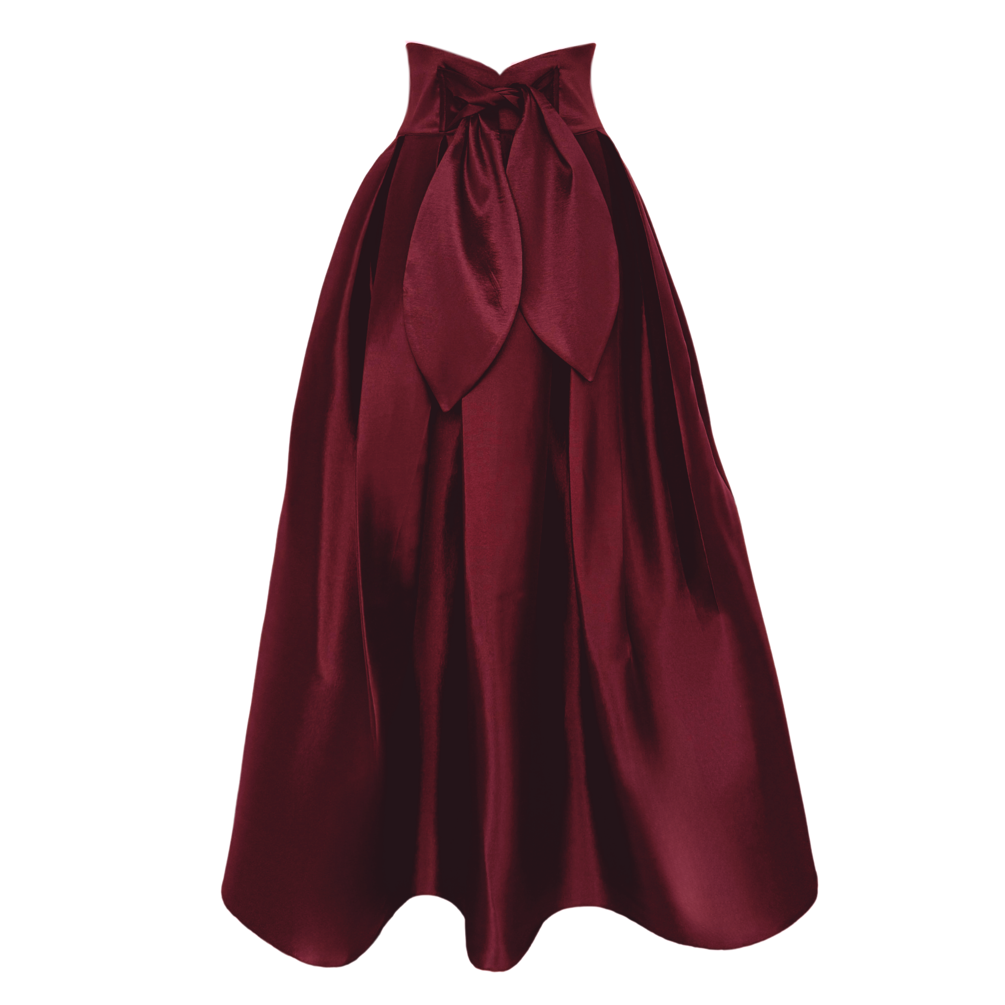 TIANA TAFFETA SKIRT BURGUNDY