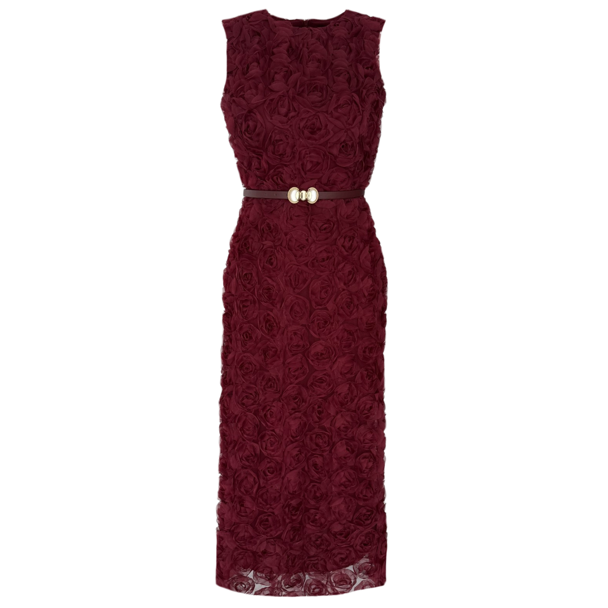 ROSALIE DESIGN DRESS BURGUNDY
