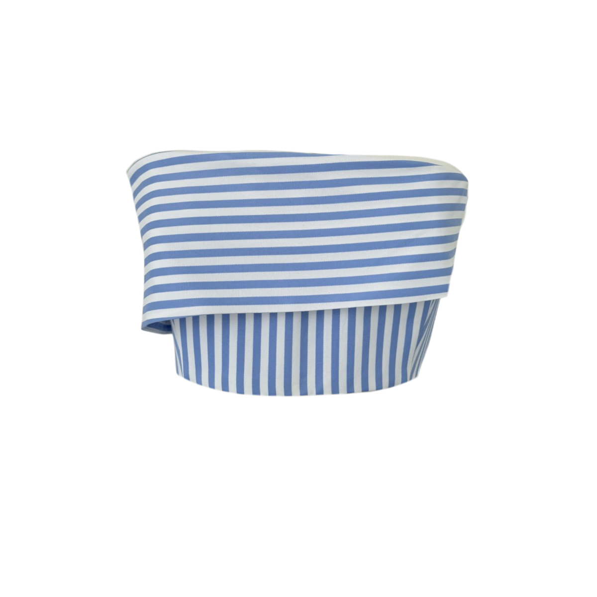 STRIPE DETAIL ASYMMETRIC NECKLINE BUSTIER BLUE