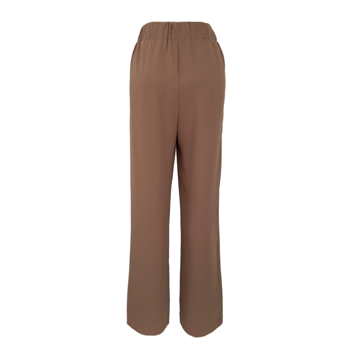 ELASTICATED WAIST FLOWY TROUSERS CAMEL