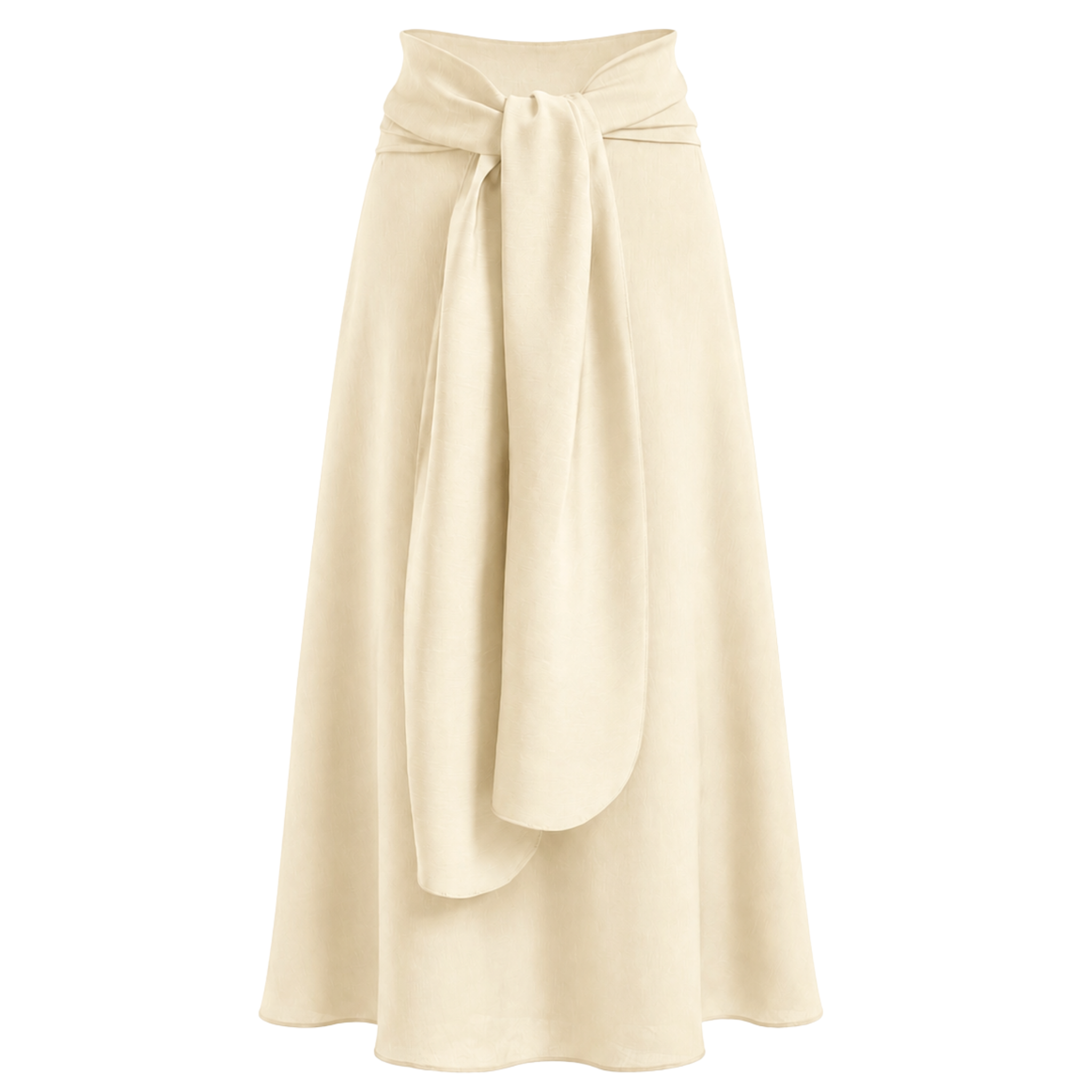 WAIST SASH DETAIL SKIRT VANILLA