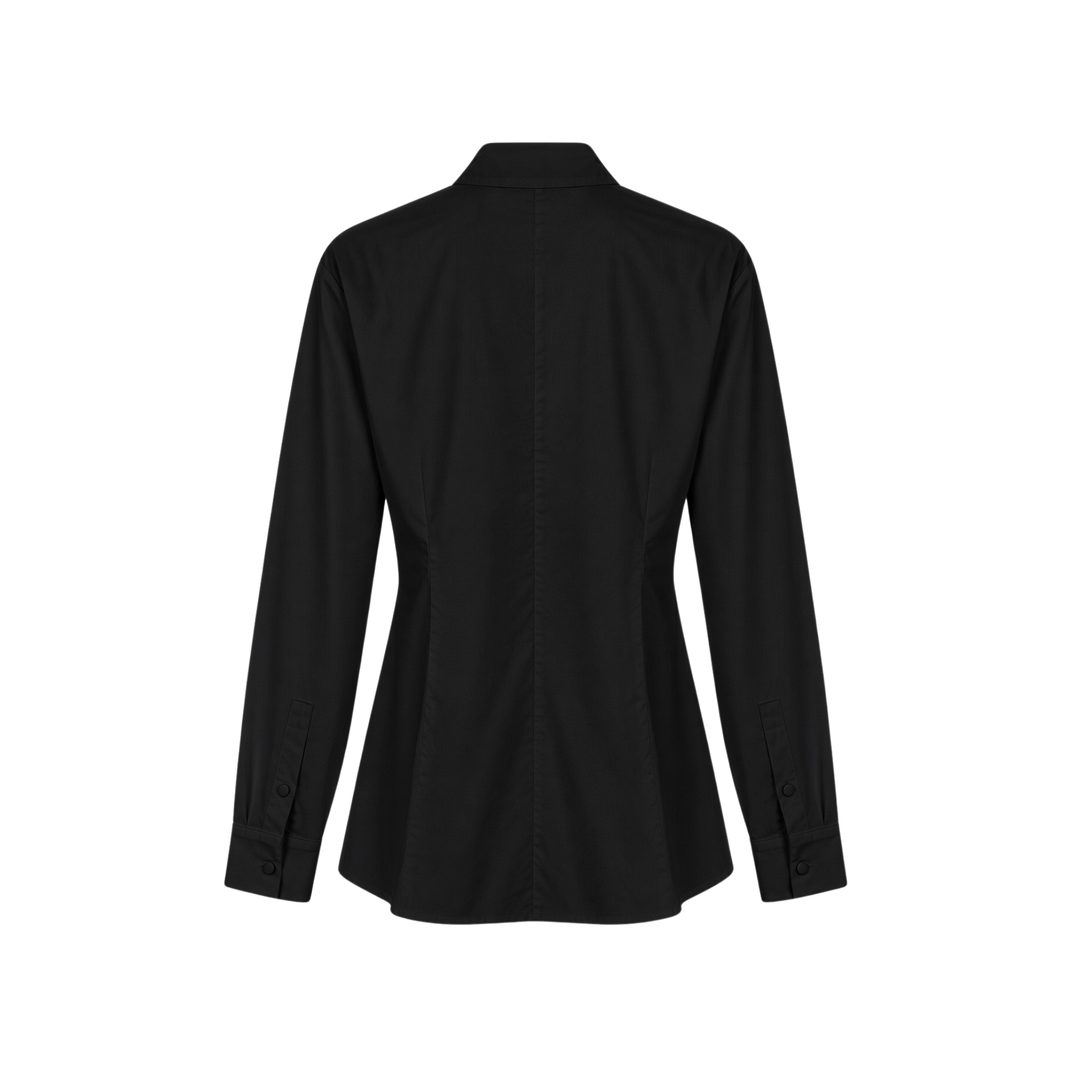 BELİ TOKA DETAY COTTON GÖMLEK SİYAH