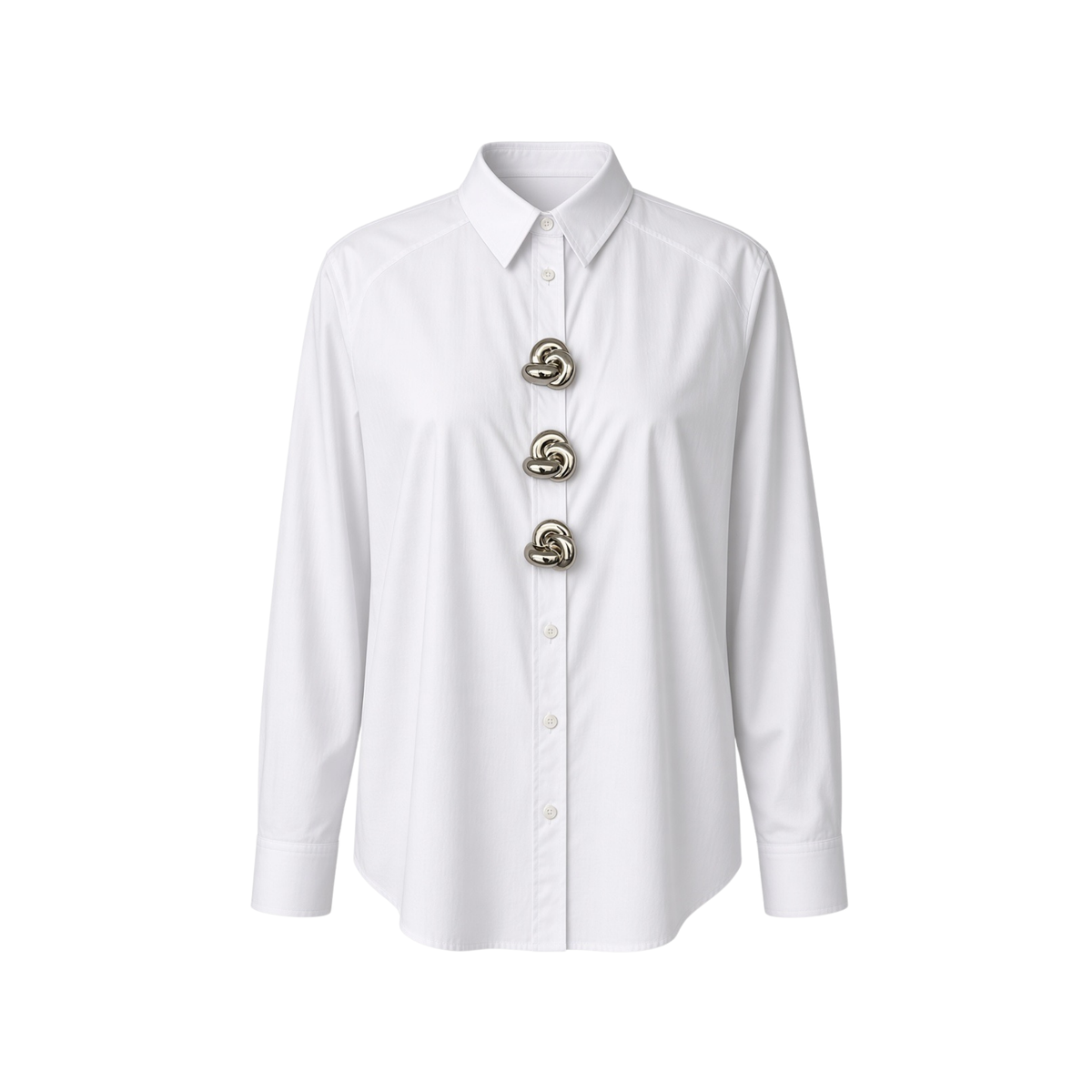 BROŞ DETAY COTTON GÖMLEK SİYAH (Kopya)