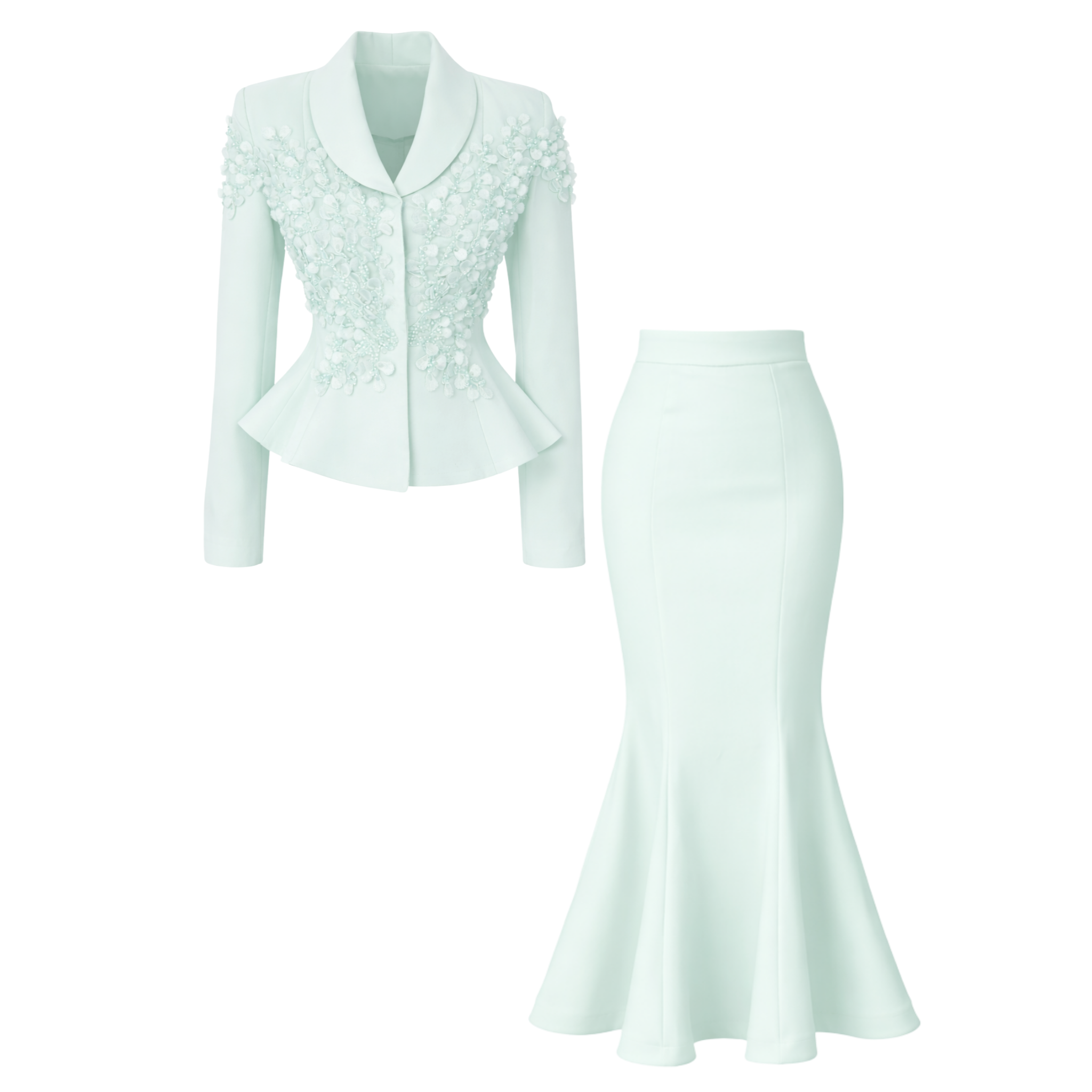 BLOSSOM SKIRT AND JACKET SET MINT