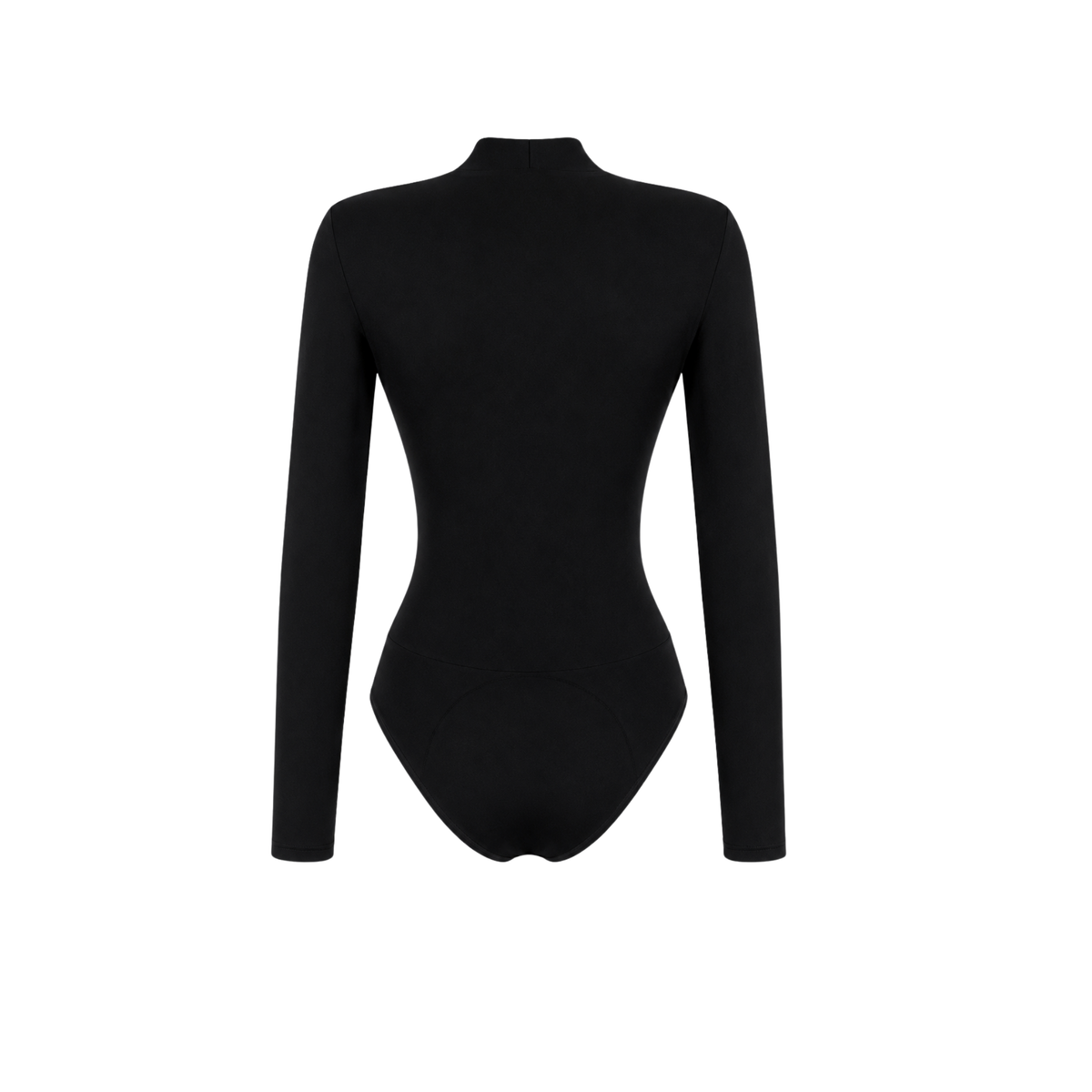 LUNA WRAP NECK BODYSUIT BLACK
