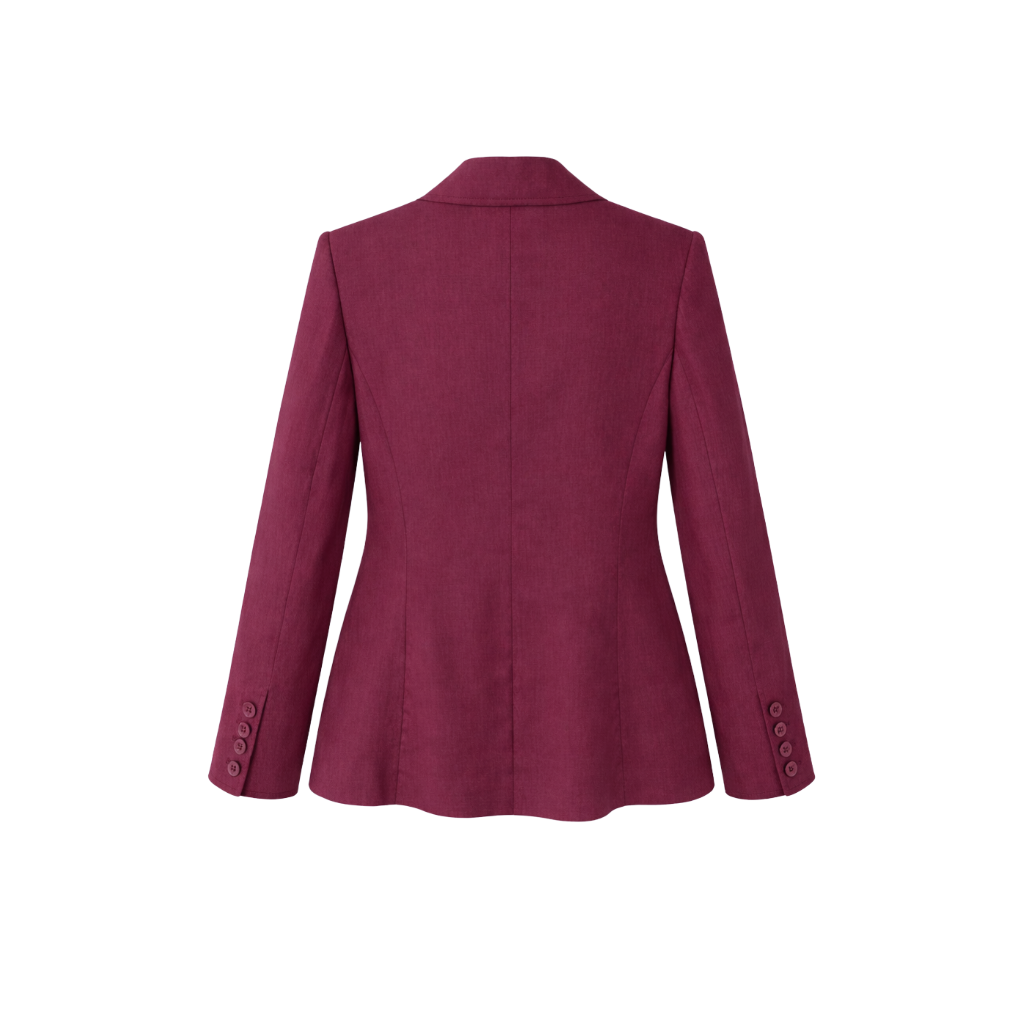 POCKET DETAIL 100% LINEN SET BURGUNDY