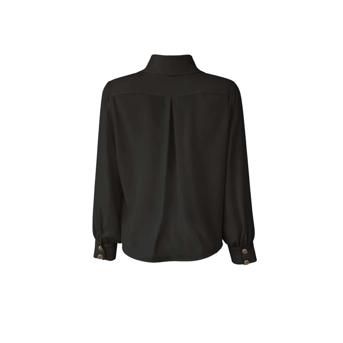 BLAZER COLLAR POCKET DETAIL BLOUSE BLACK