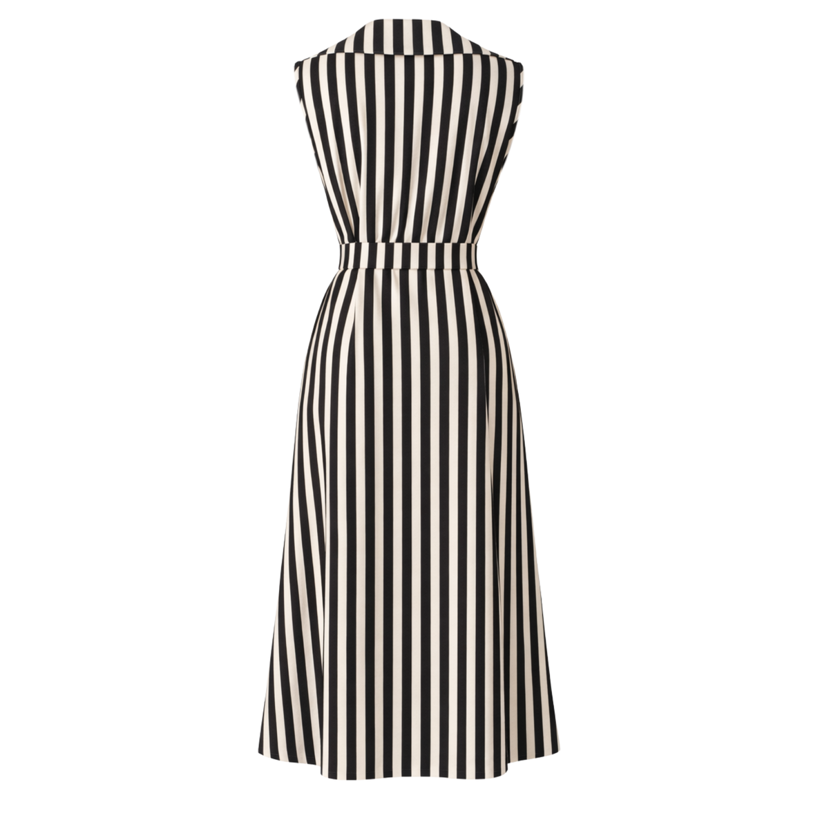 STRIPED BLAZER COLLAR WRAP STYLE DRESS