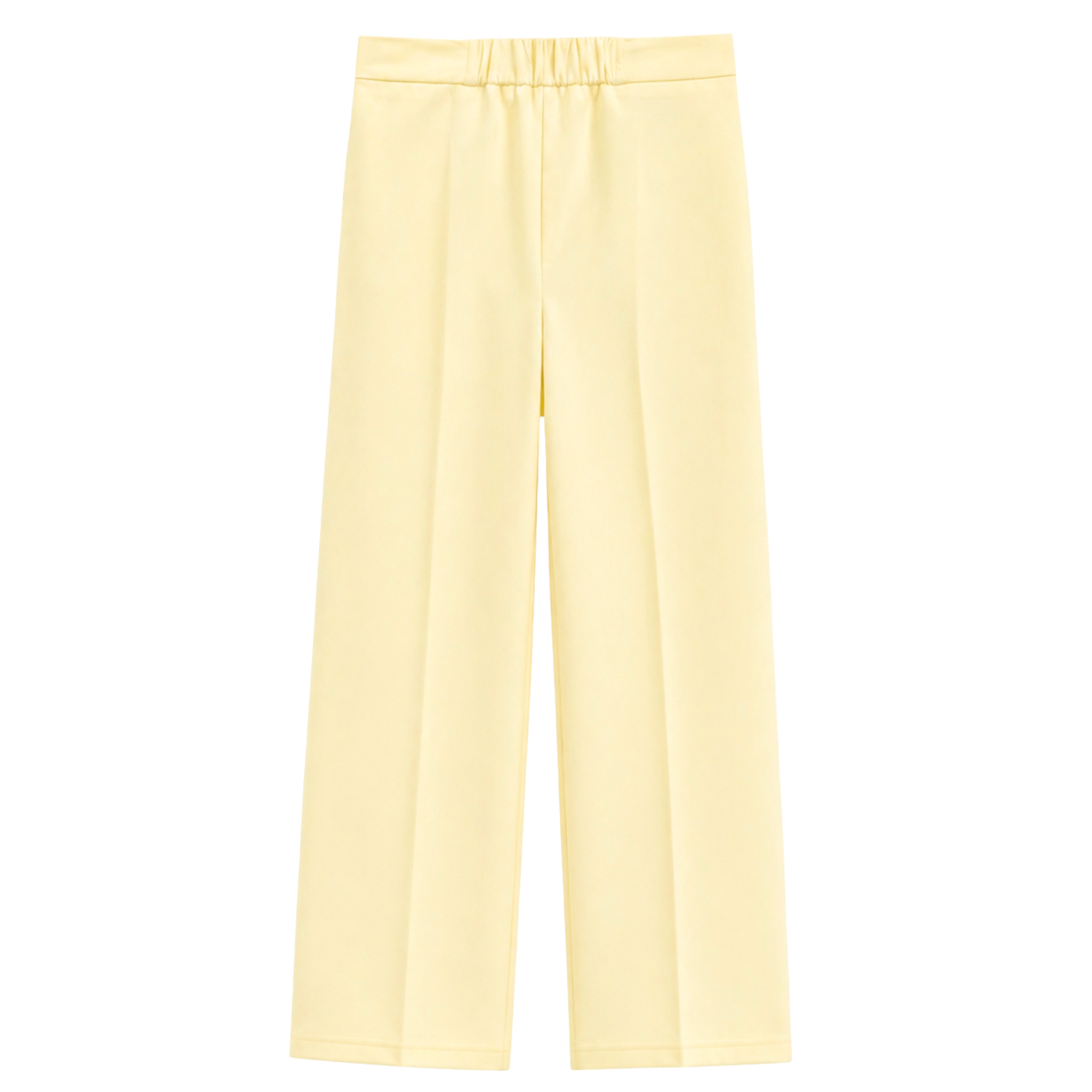 BUTTON DETAIL COTTON VEST AND TROUSERS SET YELLOW