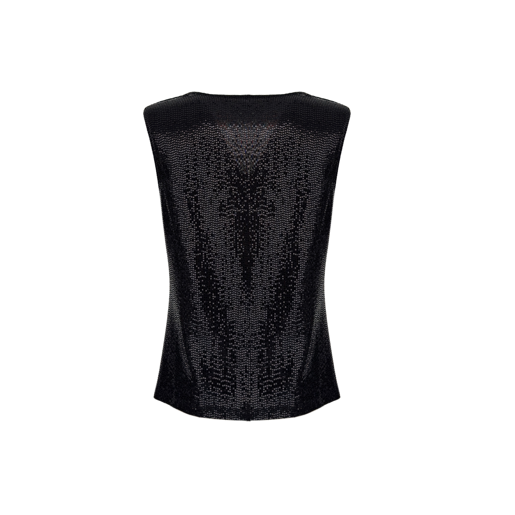 OFF-SHOULDER NECKLINE SEQUINED BLOUSE BLACK