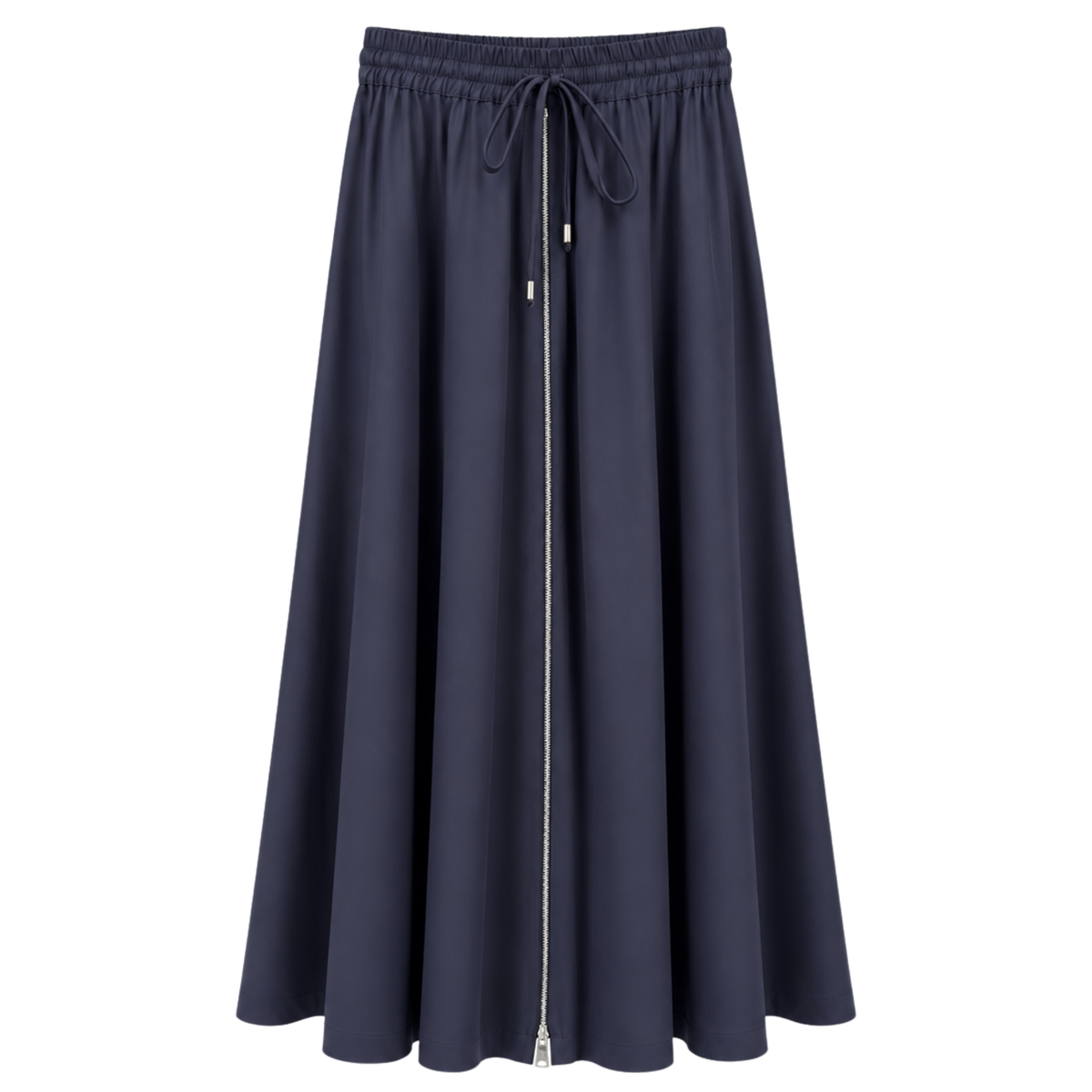 ZIP DETAIL A-LINE STYLE SKIRT NAVY