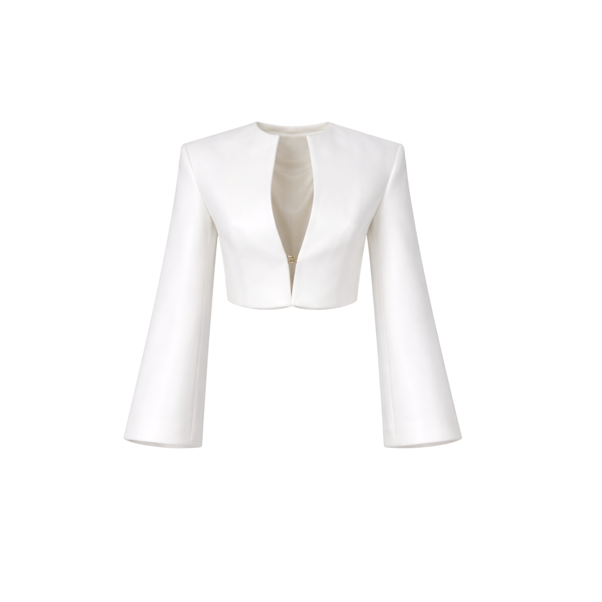 HOLLY COLLAR DETAIL SHORT JACKET ECRU