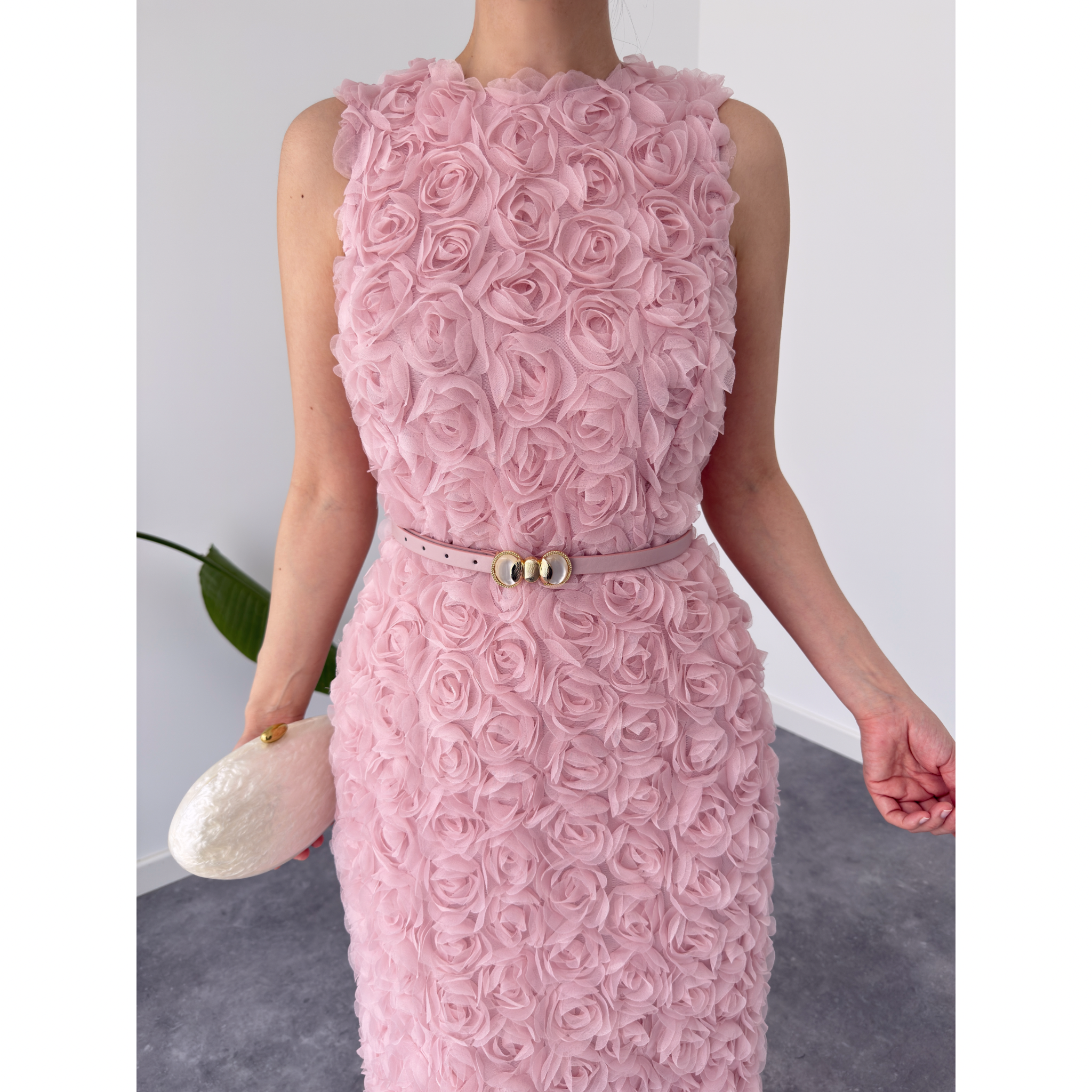 ROSALIE DESIGN DRESS POWDER PINK