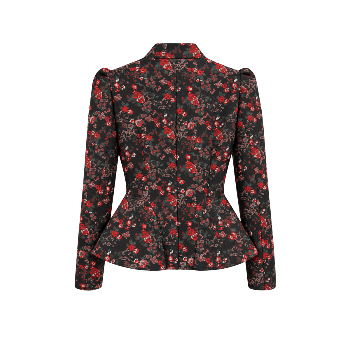 JAKARLI PEPLUM CEKET SİYAH