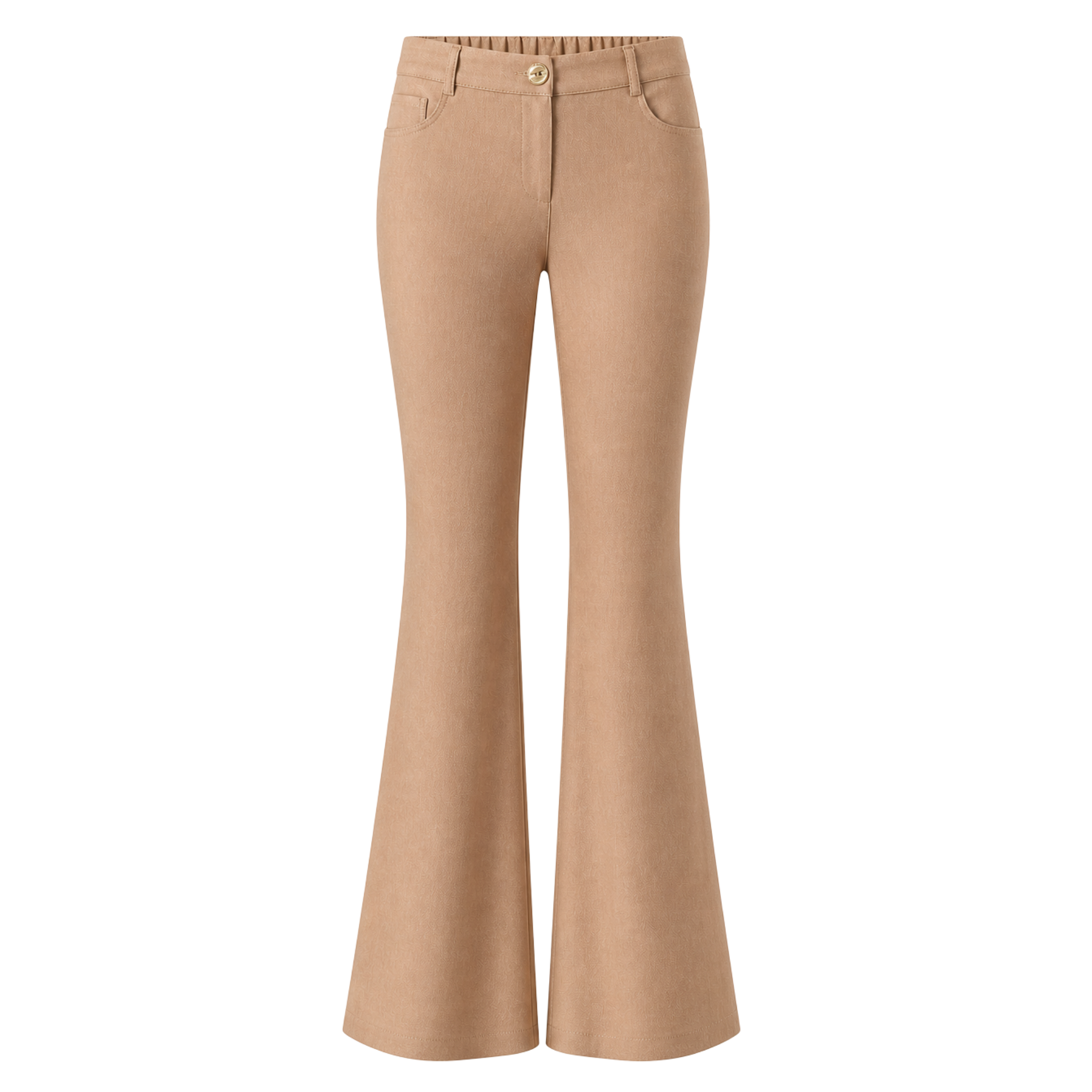 HEART COLLAR ZIP DETAIL SET CAMEL