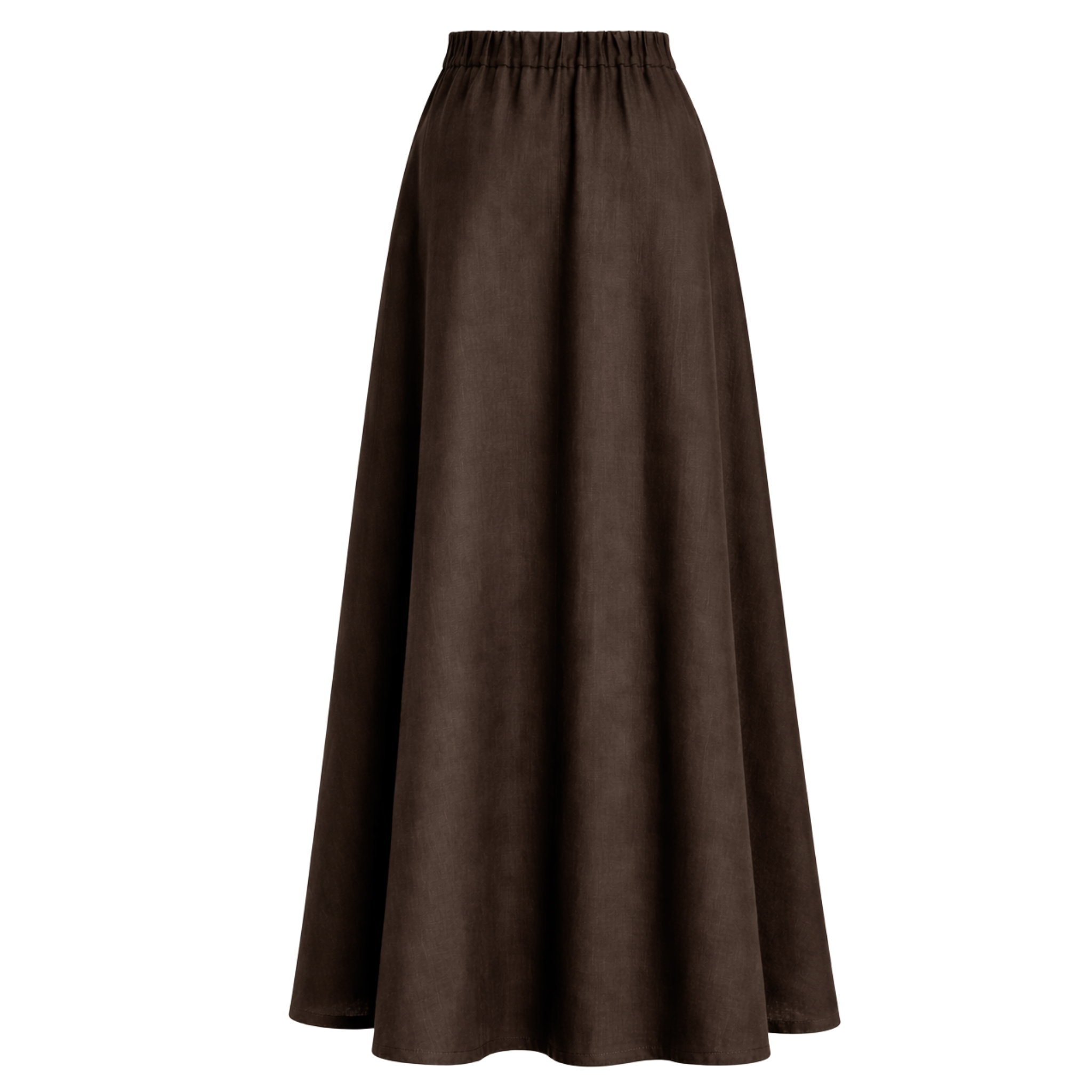 CONTRAST PIPING DETAIL 100% LINEN SET BROWN