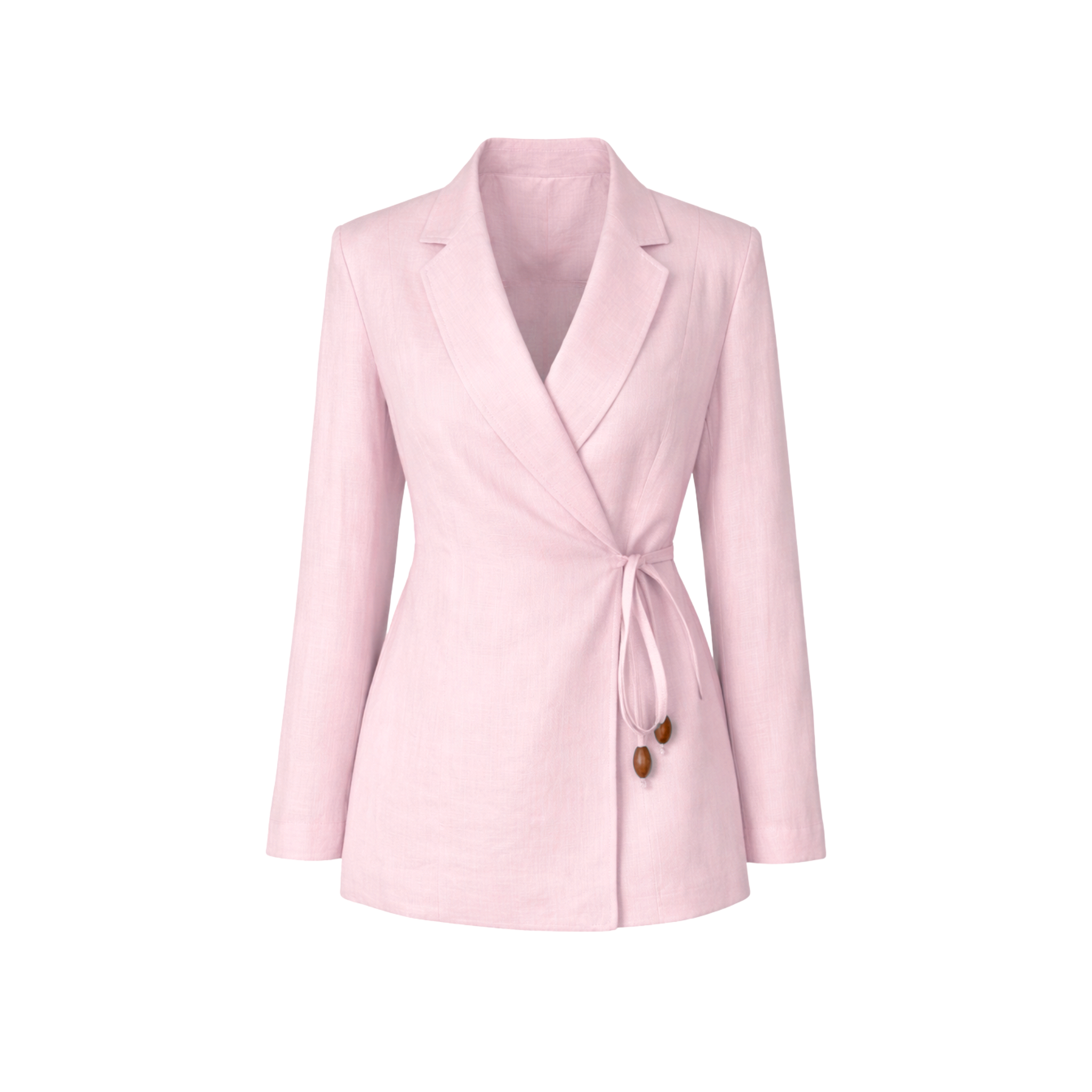 WRAP CLOSURE 100% LINEN SET PINK