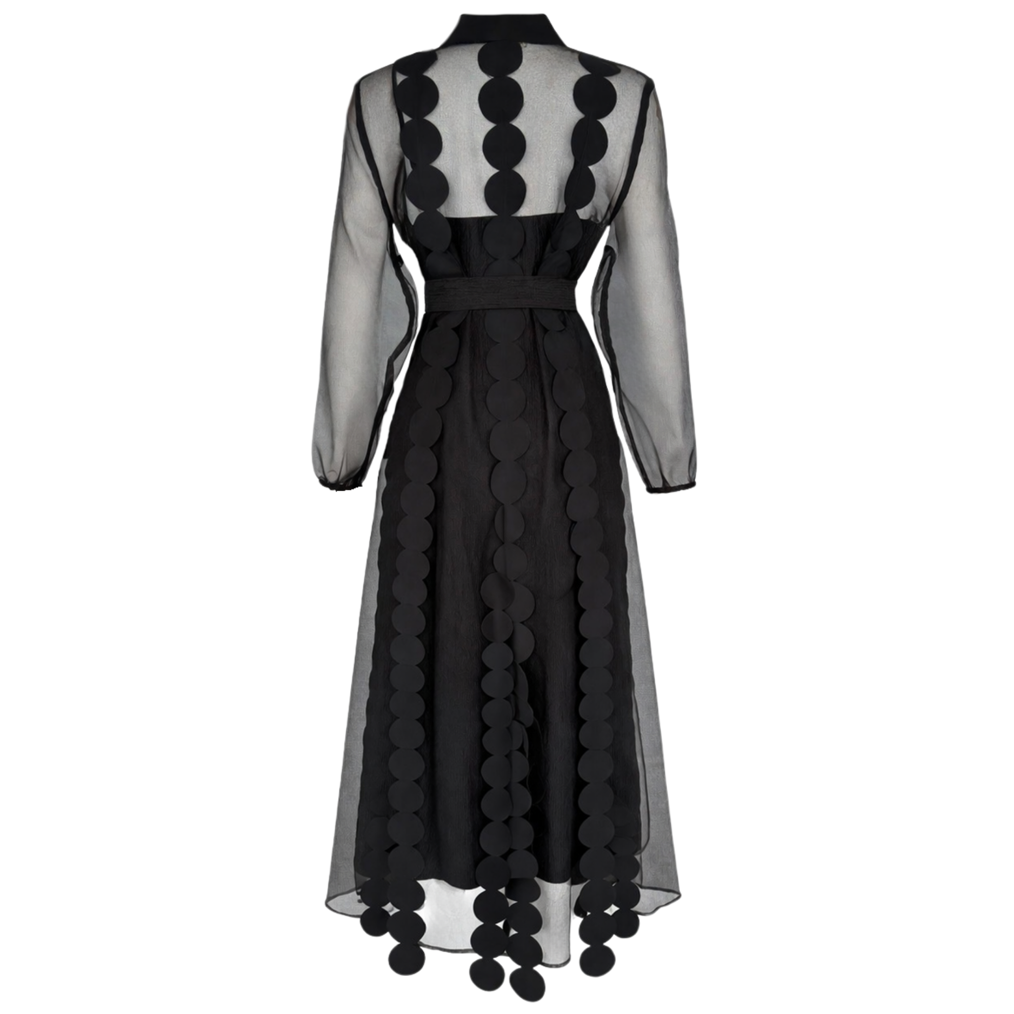 MAXI LENGTH SHEER KIMONO SET BLACK