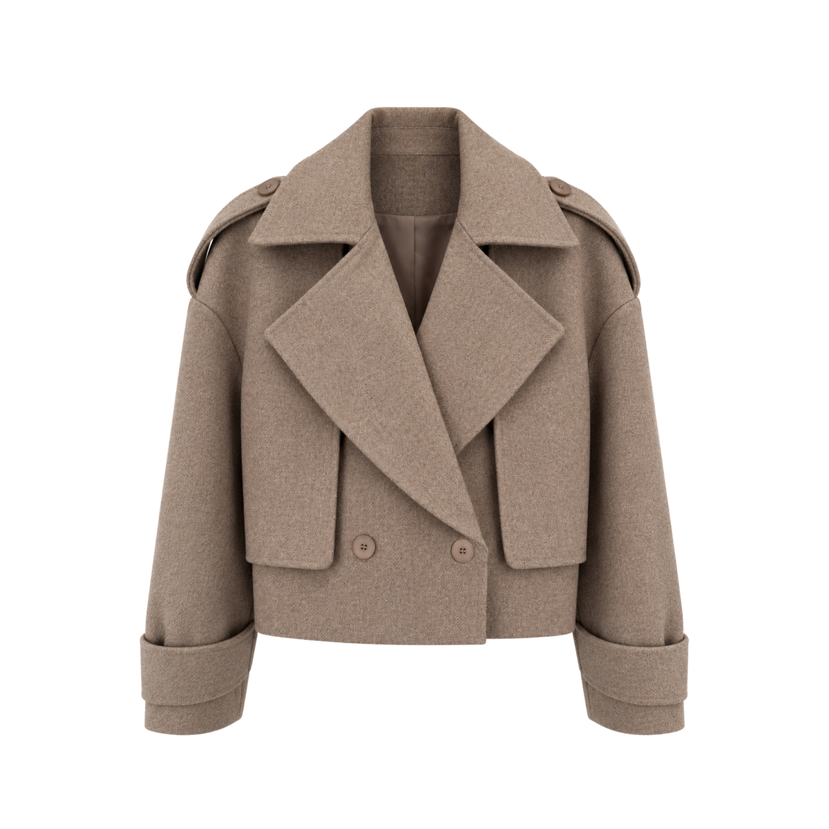 SIDE THE WRAP OVERSIZE CASHMERE COAT BEIGE