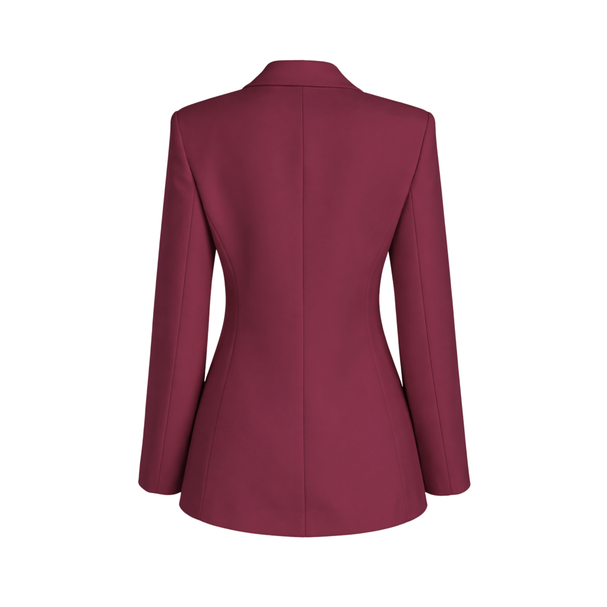 SINGLE BUTTONED JACKET AND TROUSERS SET BURGUNDY
