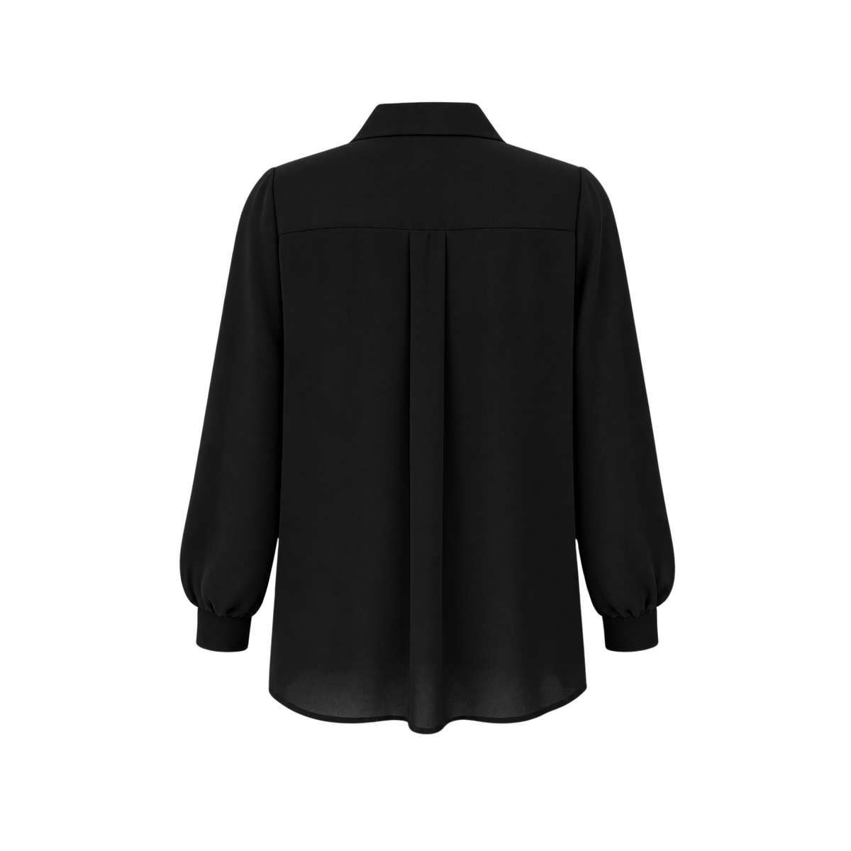 KOLLARI PENCERE DETAY DÖKÜMLÜ GÖMLEK SİYAH