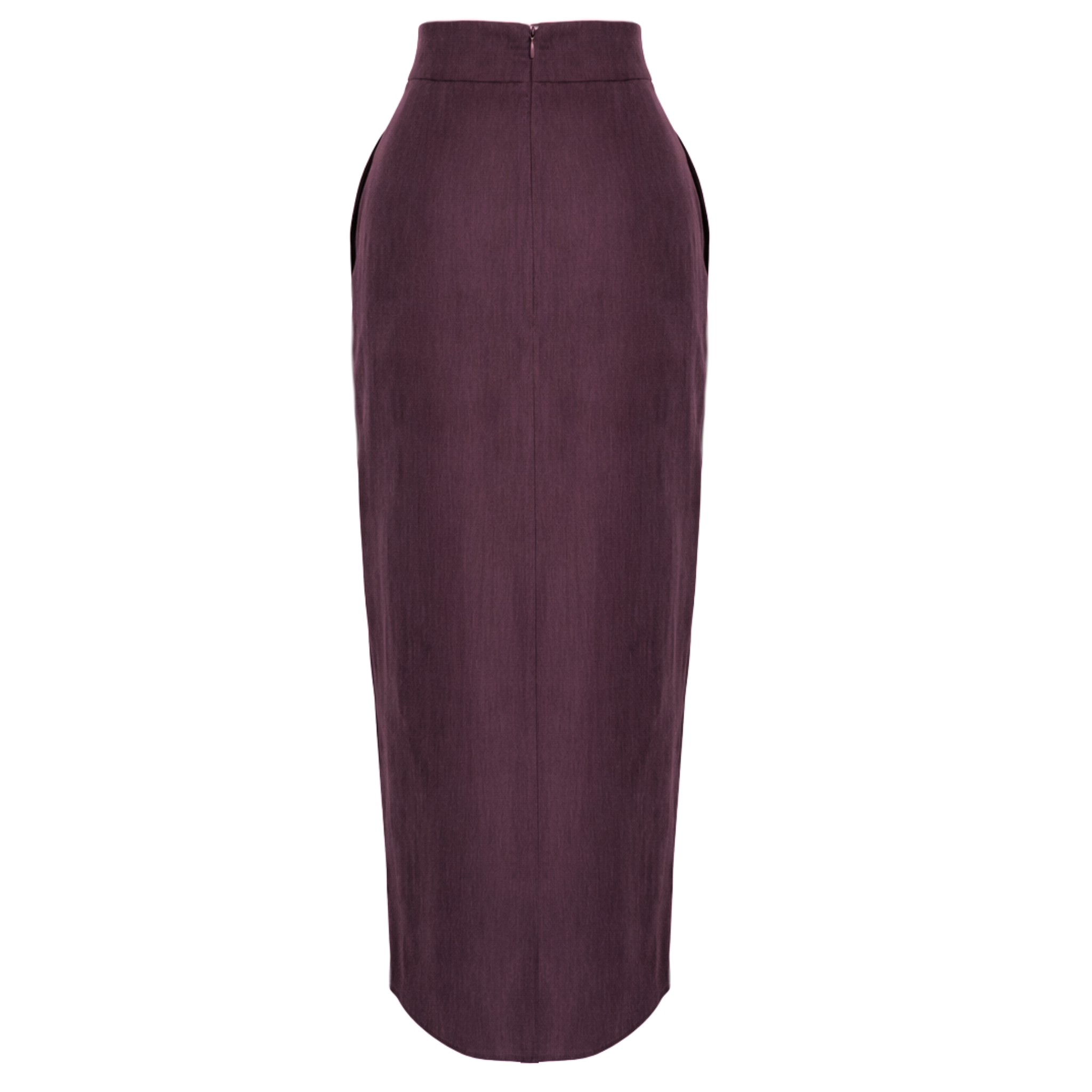 WRAP STYLE TENCEL SKIRT BURGUNDY