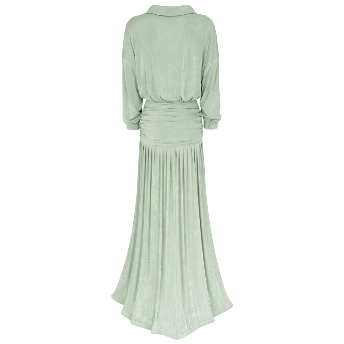 MAXI LENGTH DRAPE DETAIL DRESS MINT