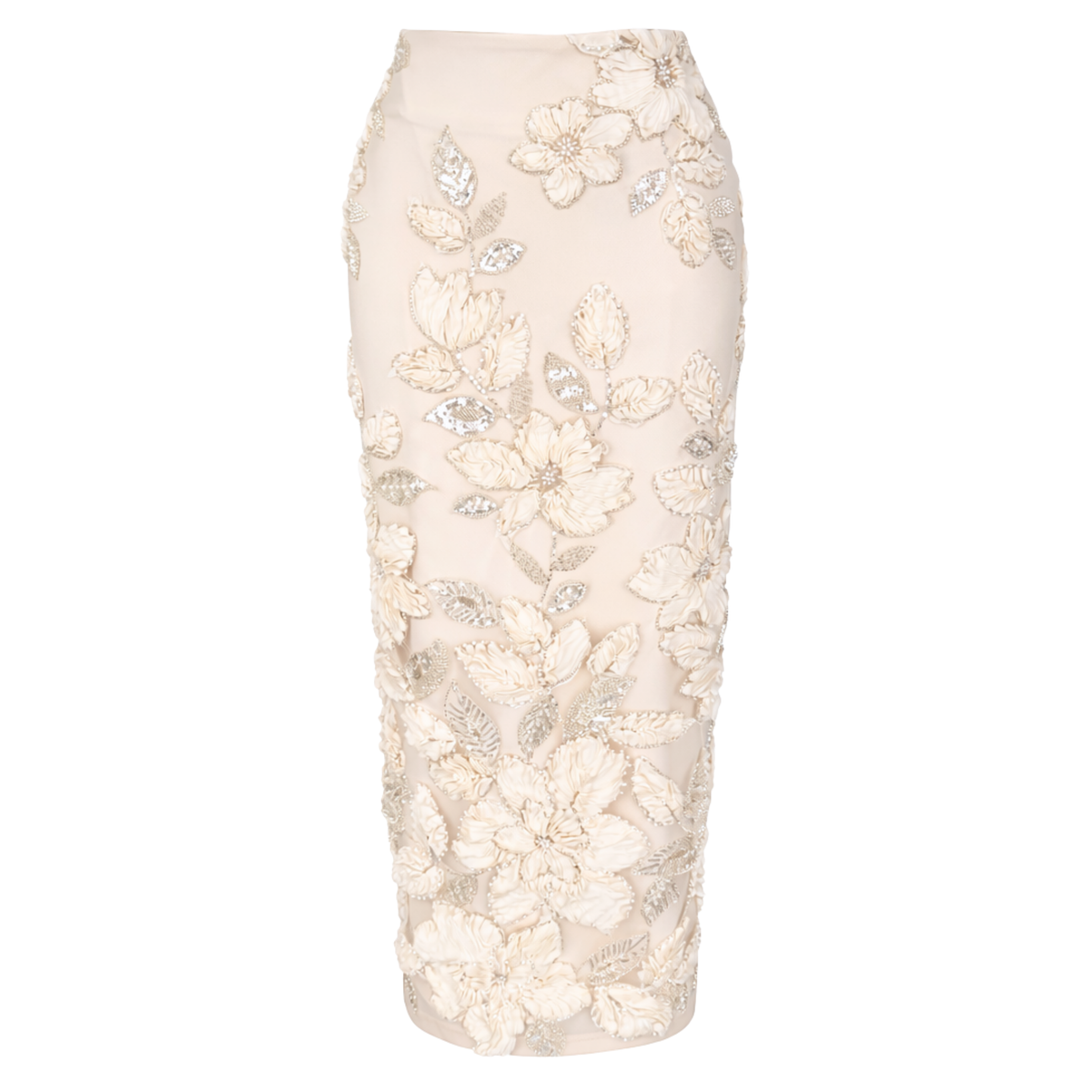 MIMOSA EMBROIDERED SKIRT AND JACKET SET ECRU