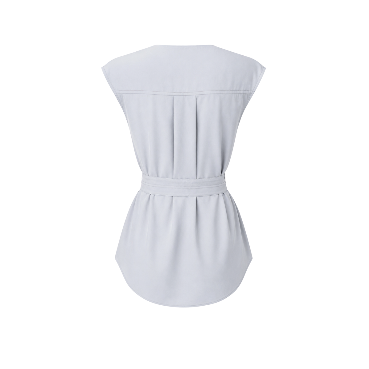 BELTED WAIST COLLAR DETAIL MODAL SET BABY BLUE