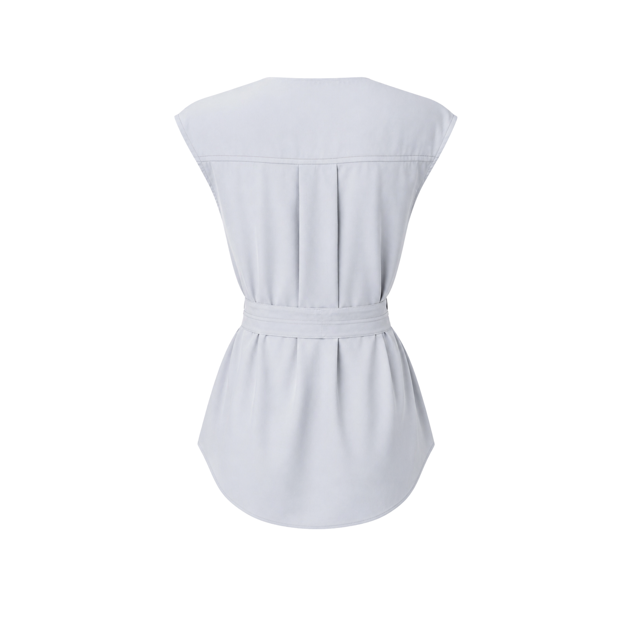 BELTED WAIST COLLAR DETAIL MODAL SET BABY BLUE