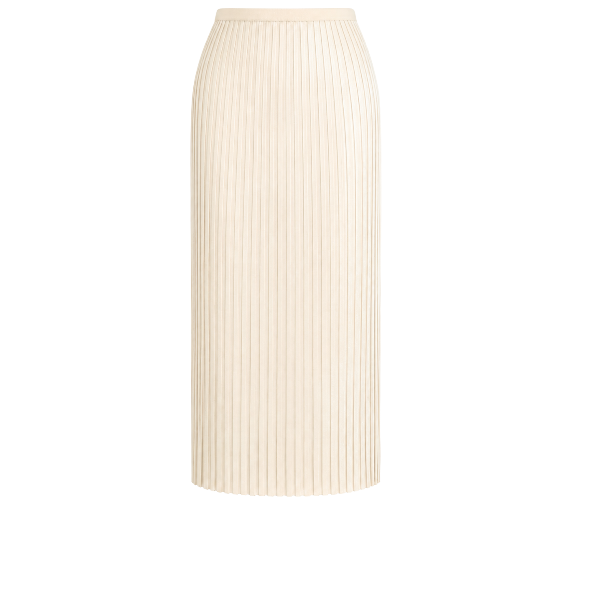 PLEAT DETAIL MIDI LENGTH SKIRT VANILLA