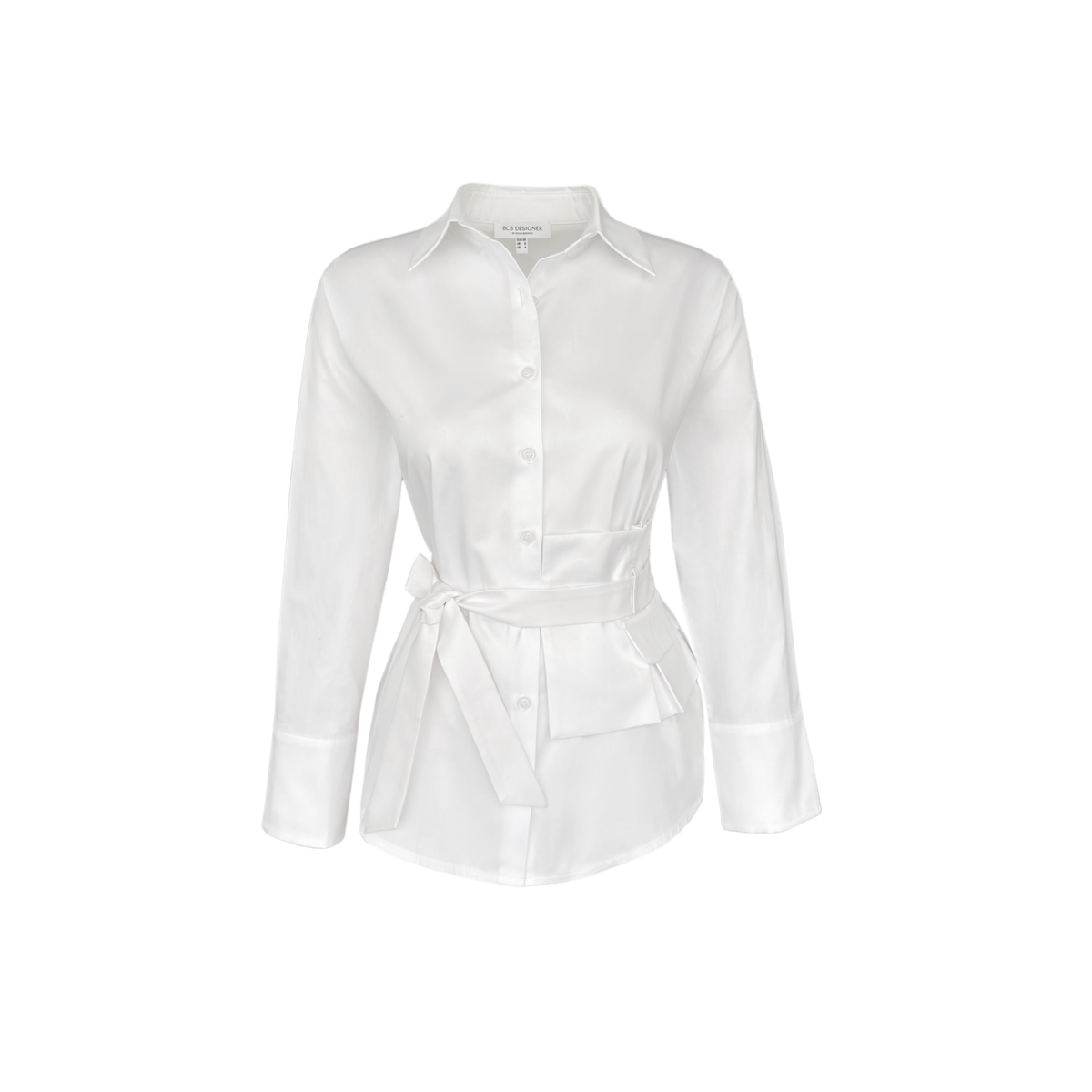 RUTH BELTED WAIST COTTON SHIRT ECRU