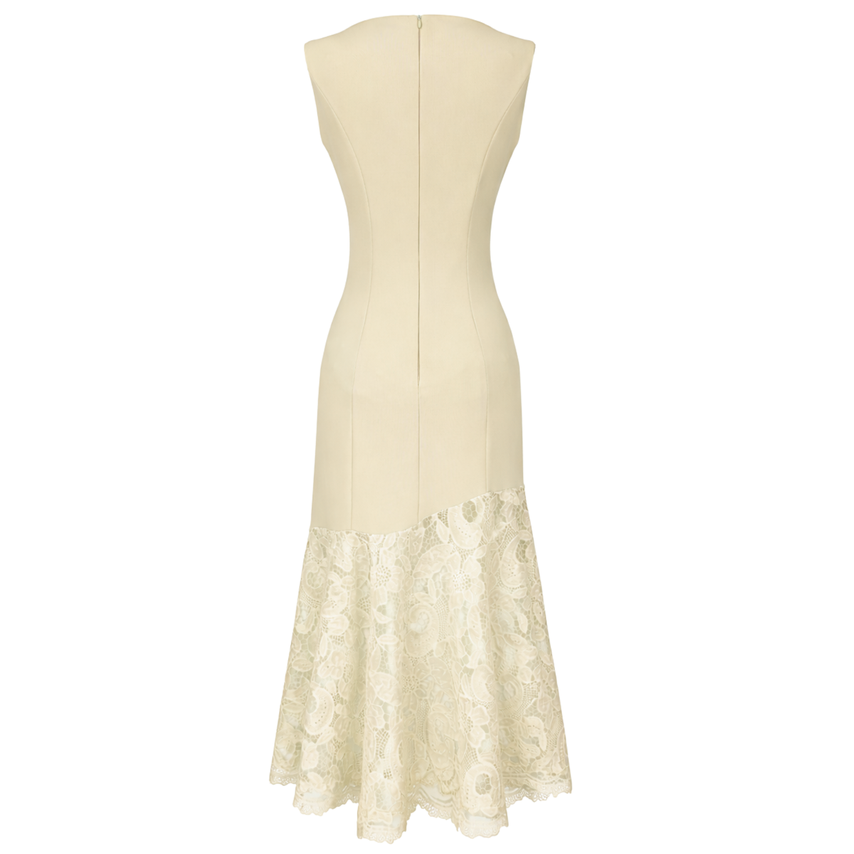 GUIPURE SKIRT DETAIL DRESS YELLOW