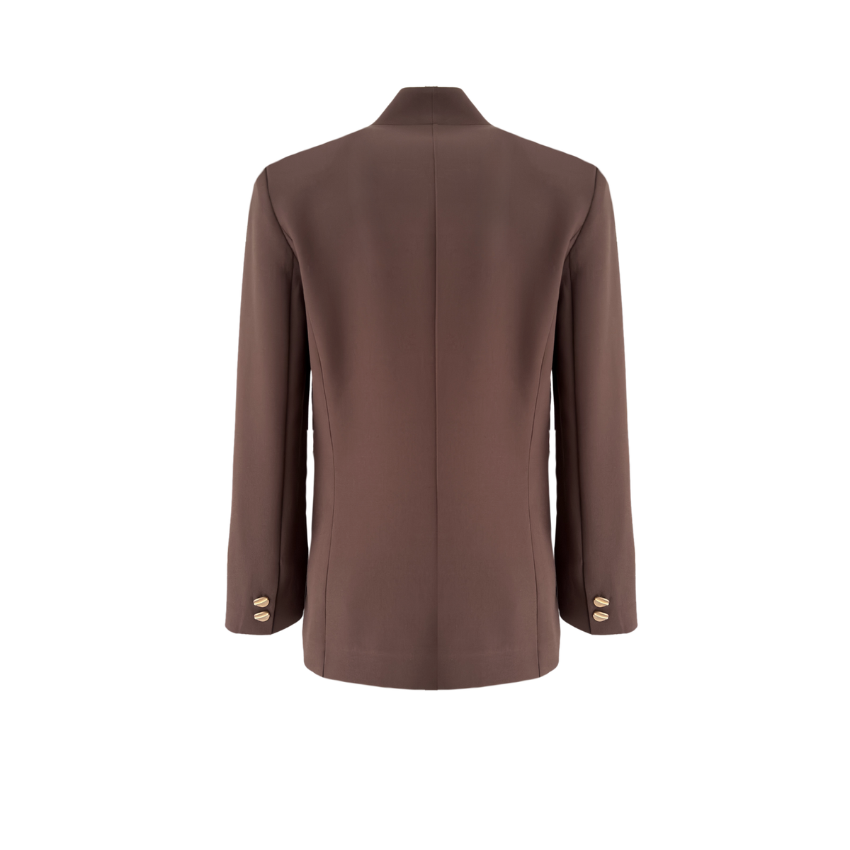 SINGLE BUTTONED JACKET AND TROUSERS SET BROWN