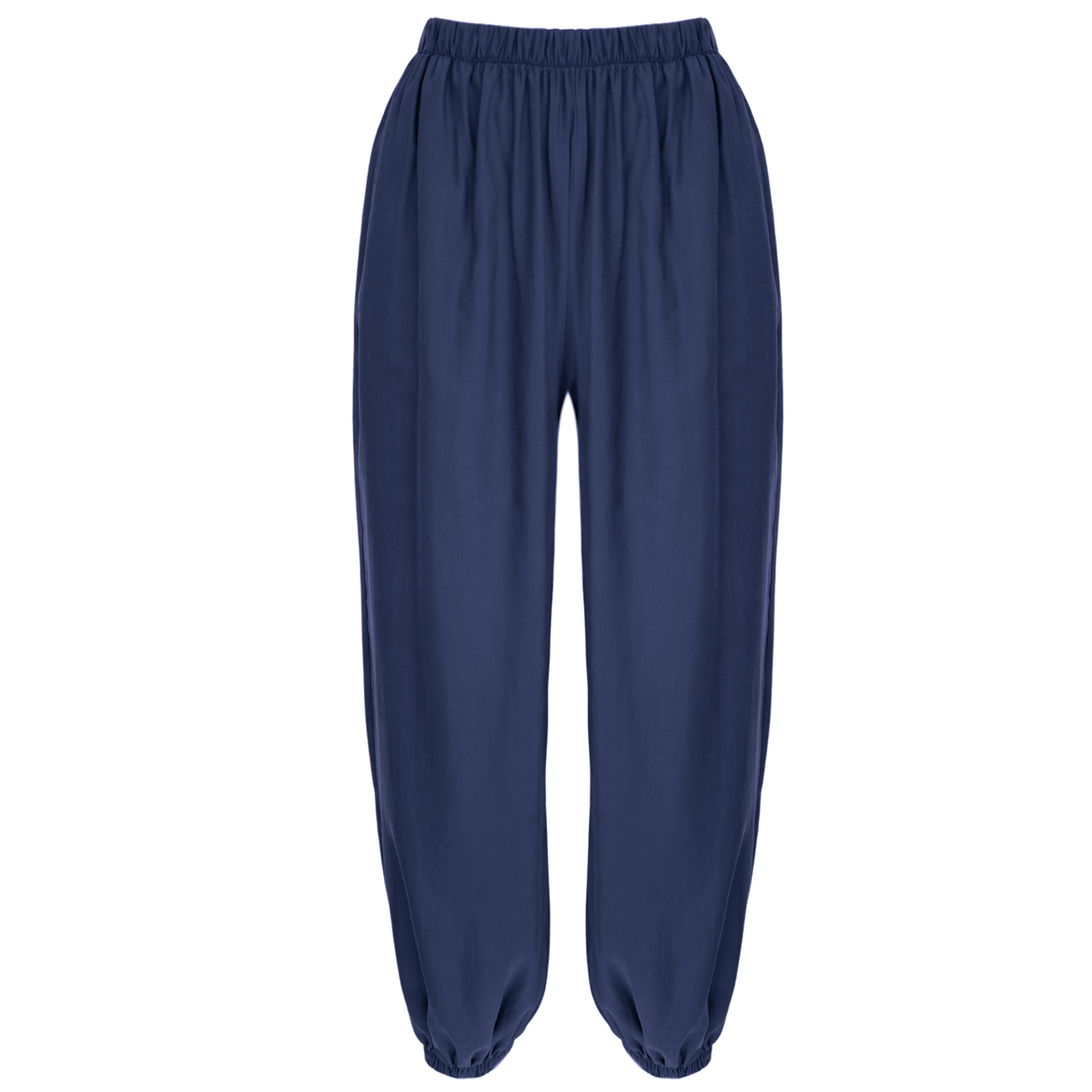 TIE WAIST DETAIL TENCEL SET NAVY