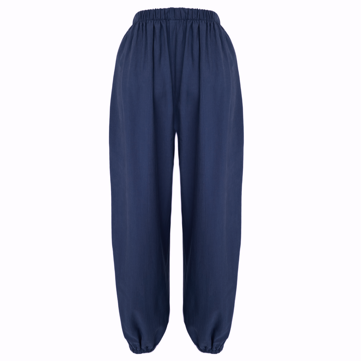 TIE WAIST DETAIL TENCEL SET NAVY