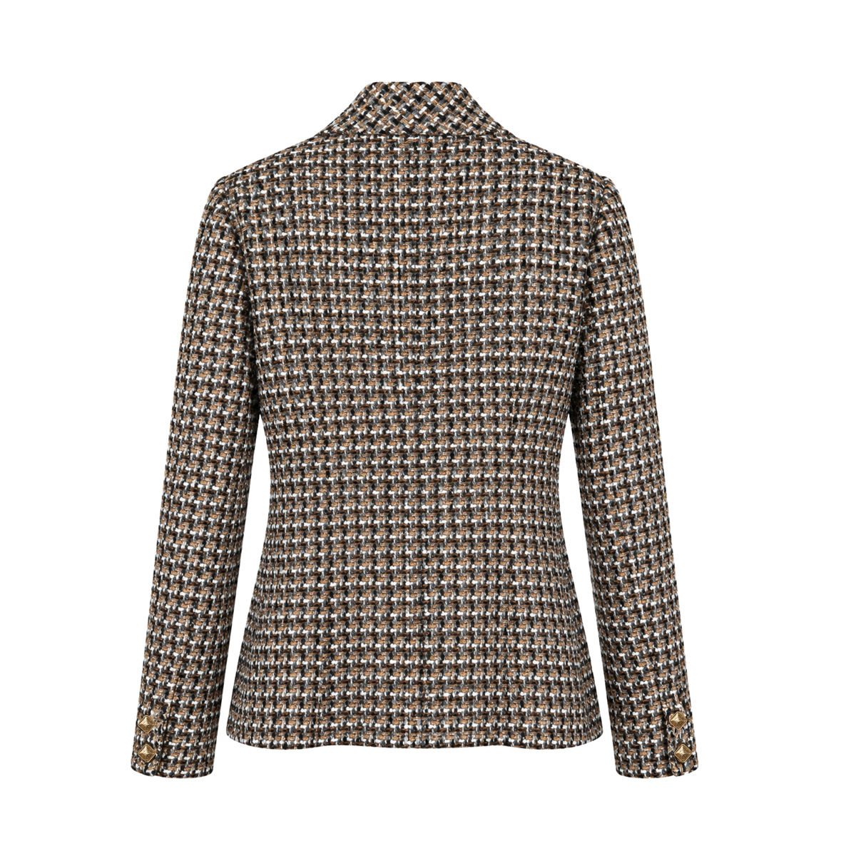 TWEED JACKET AND SKIRT SET WITH GOLD BUTTONS MULTICOLOR