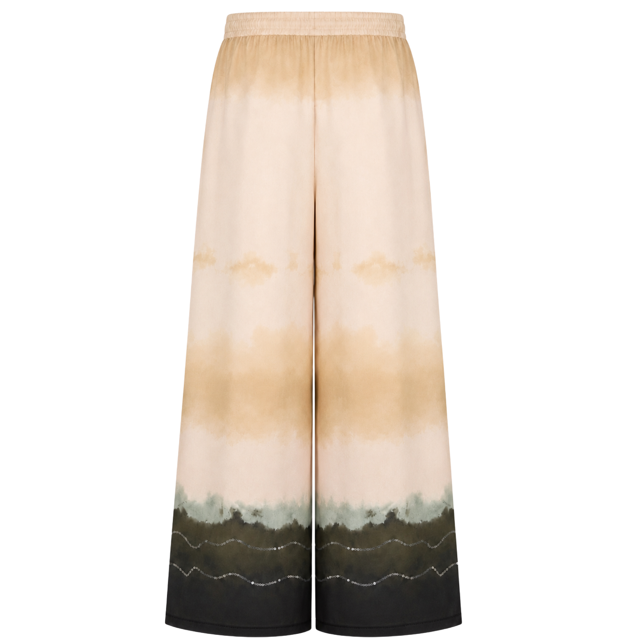 TIE-DYE PATTERN SEQUIN EMBROIDERY DETAIL SET BEIGE