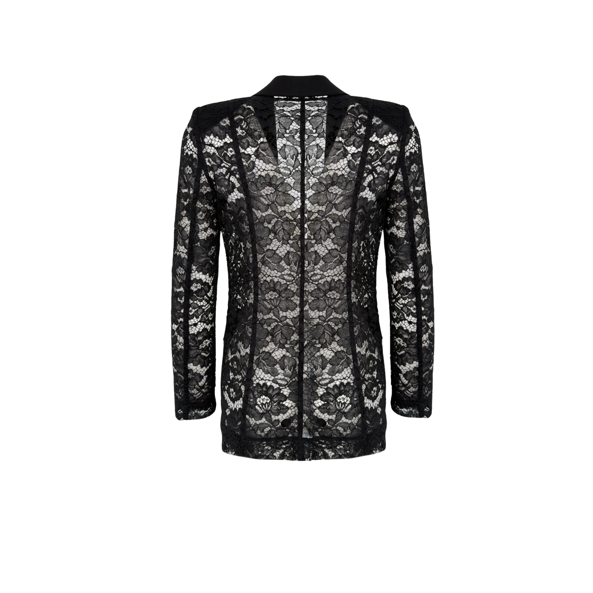 LACE DETAIL JACKET BLACK