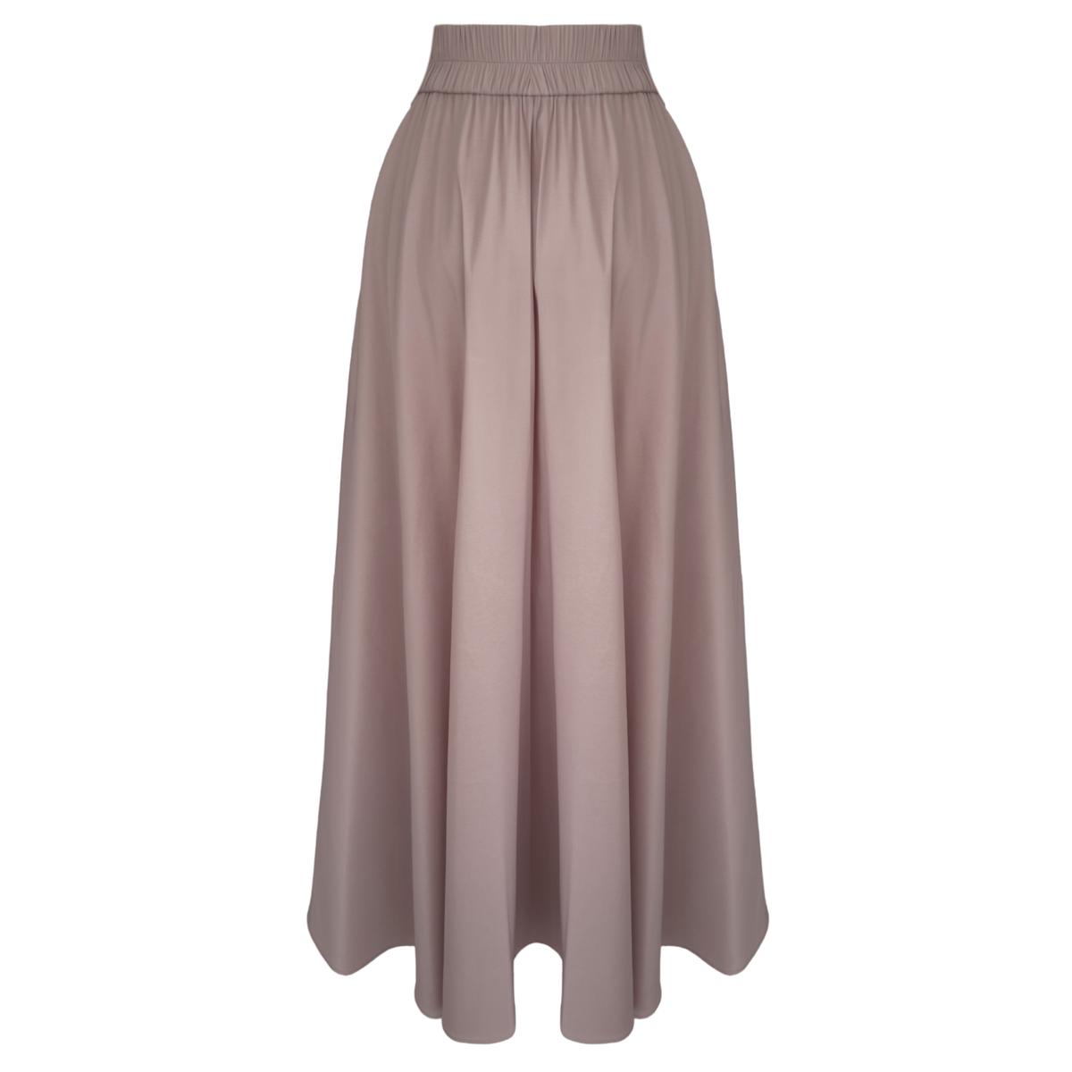 BOW DETAIL MAXI LENGTH TAFFETA SKIRT MINK